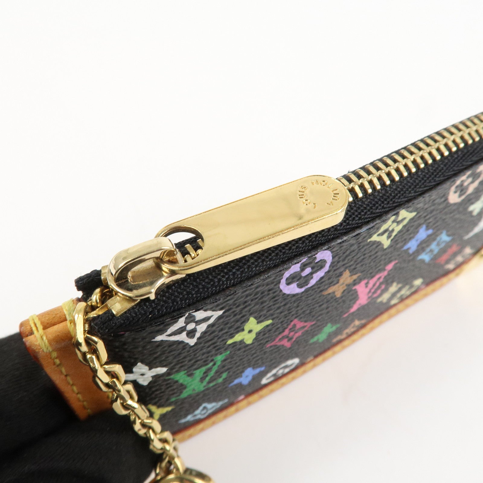 Louis Vuitton Monogram Multicolor Pochette Cles Noir M92654 Used