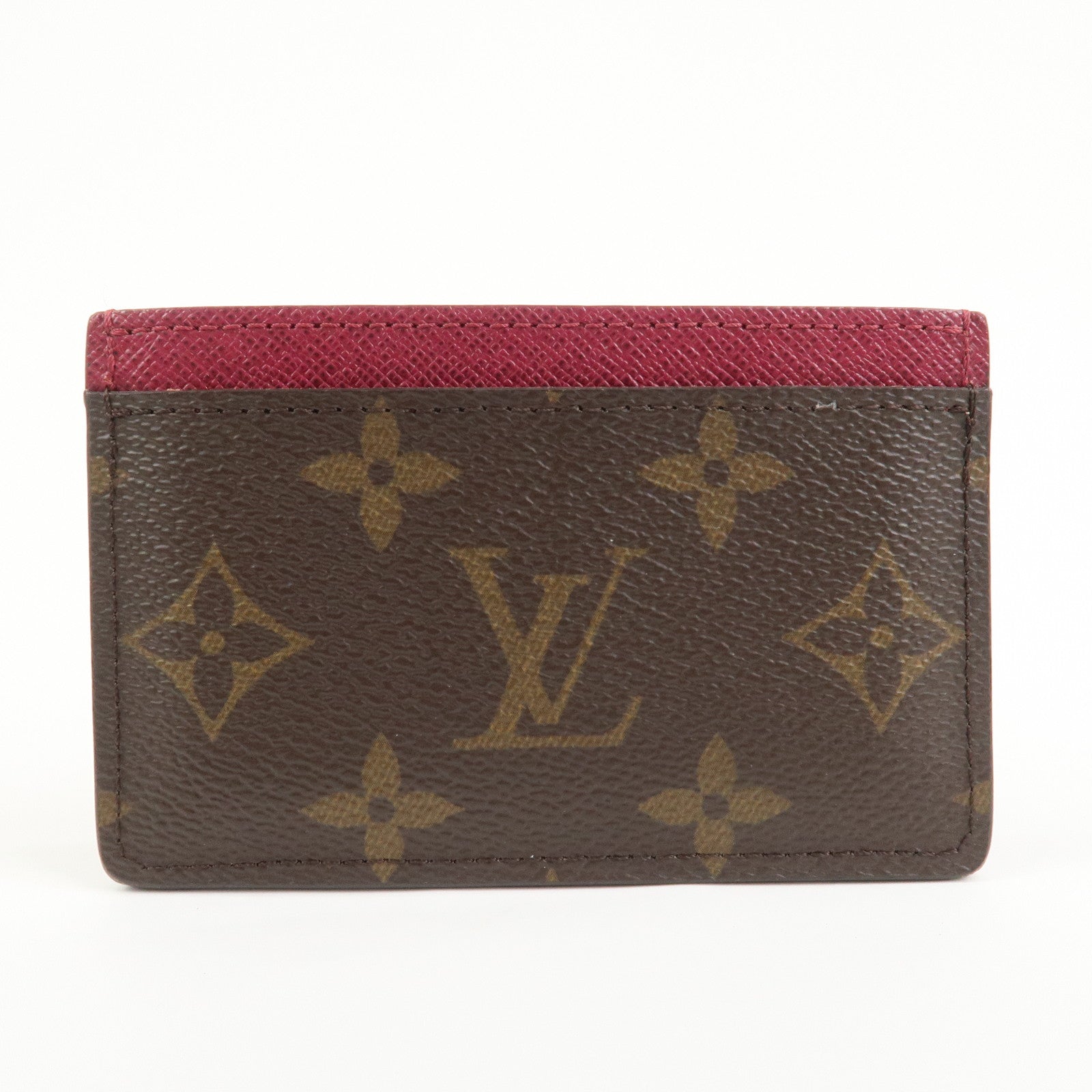 Louis Vuitton Monogram Porte Cartes Simple Card Case Fuchsia M60703