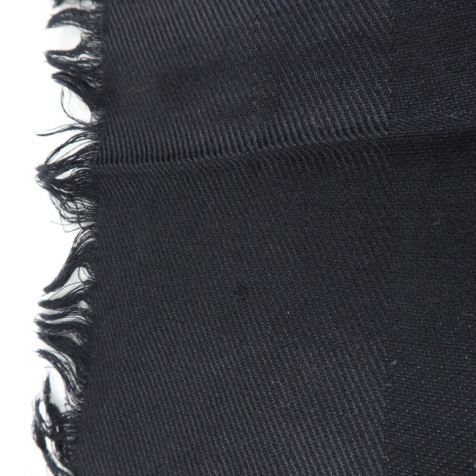 Louis Vuitton Monogram Silk Wool Shawl Scarf Black