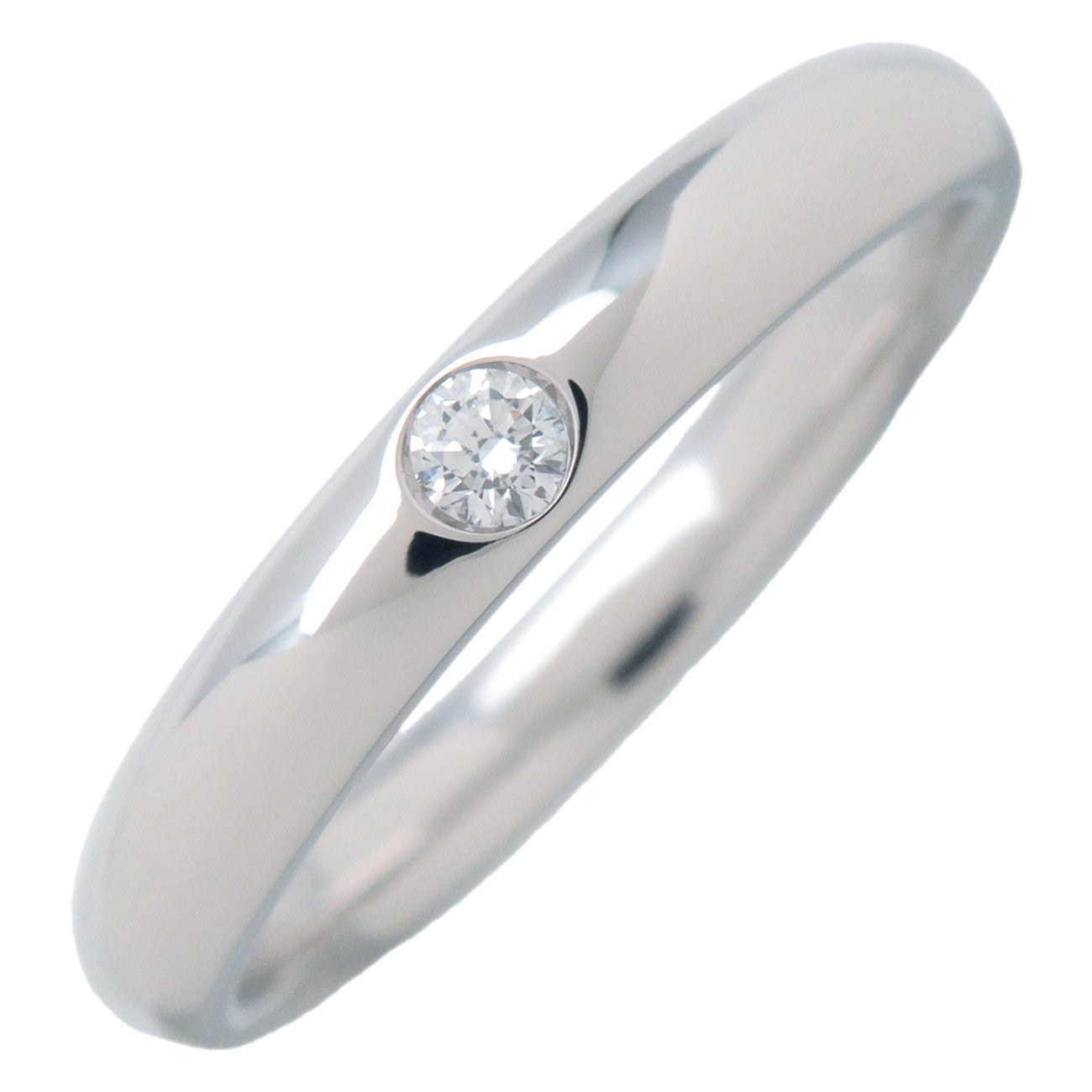 HARRY WINSTON Round Cut 1P Diamond Marriage Ring Platinum US6
