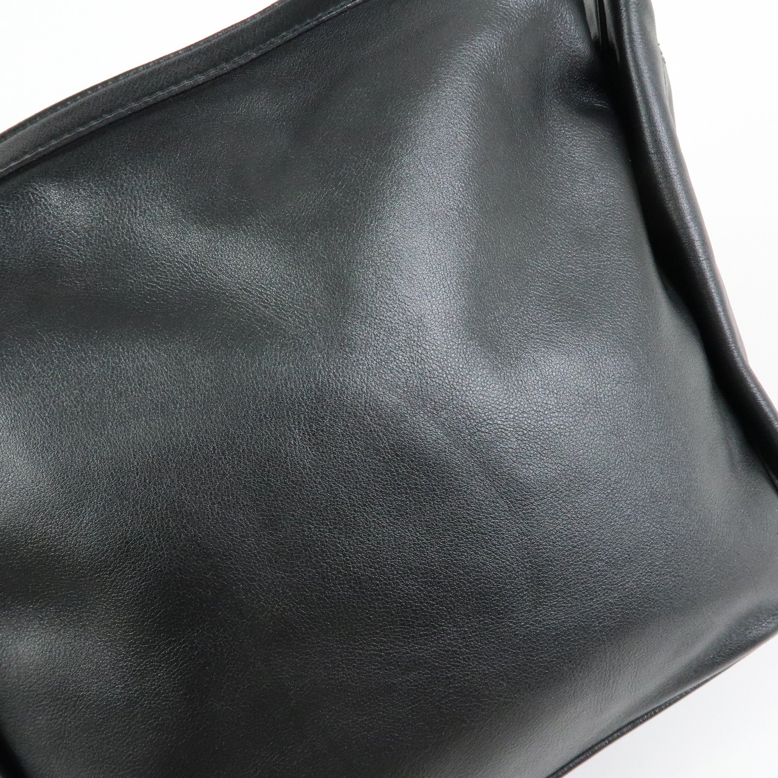 CELINE Leather Toggle Belt Shoulder Bag Crossbody Bag Black