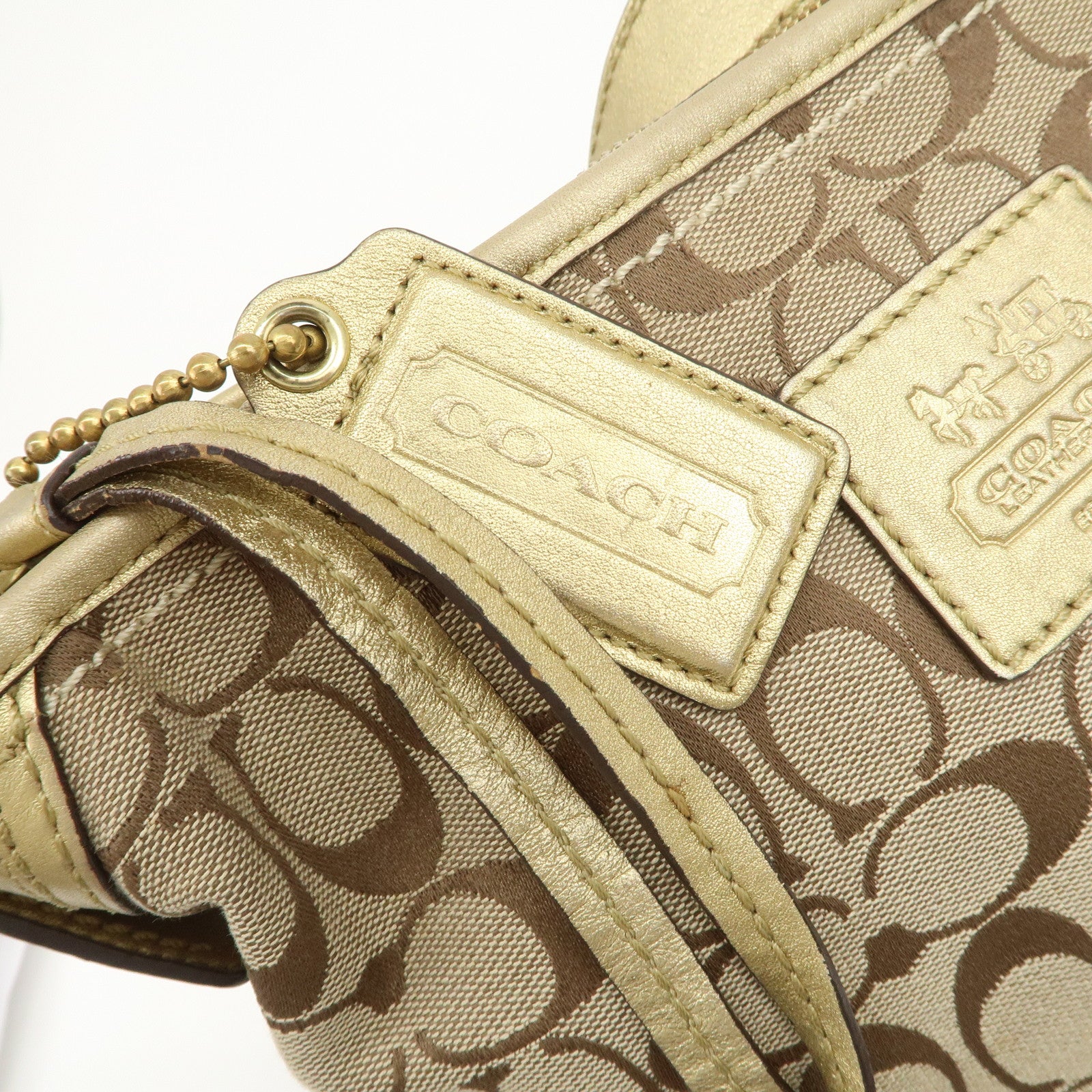 COACH Signature Canvas Leather Set of 2 Shoulder Bag Crossbody Bag