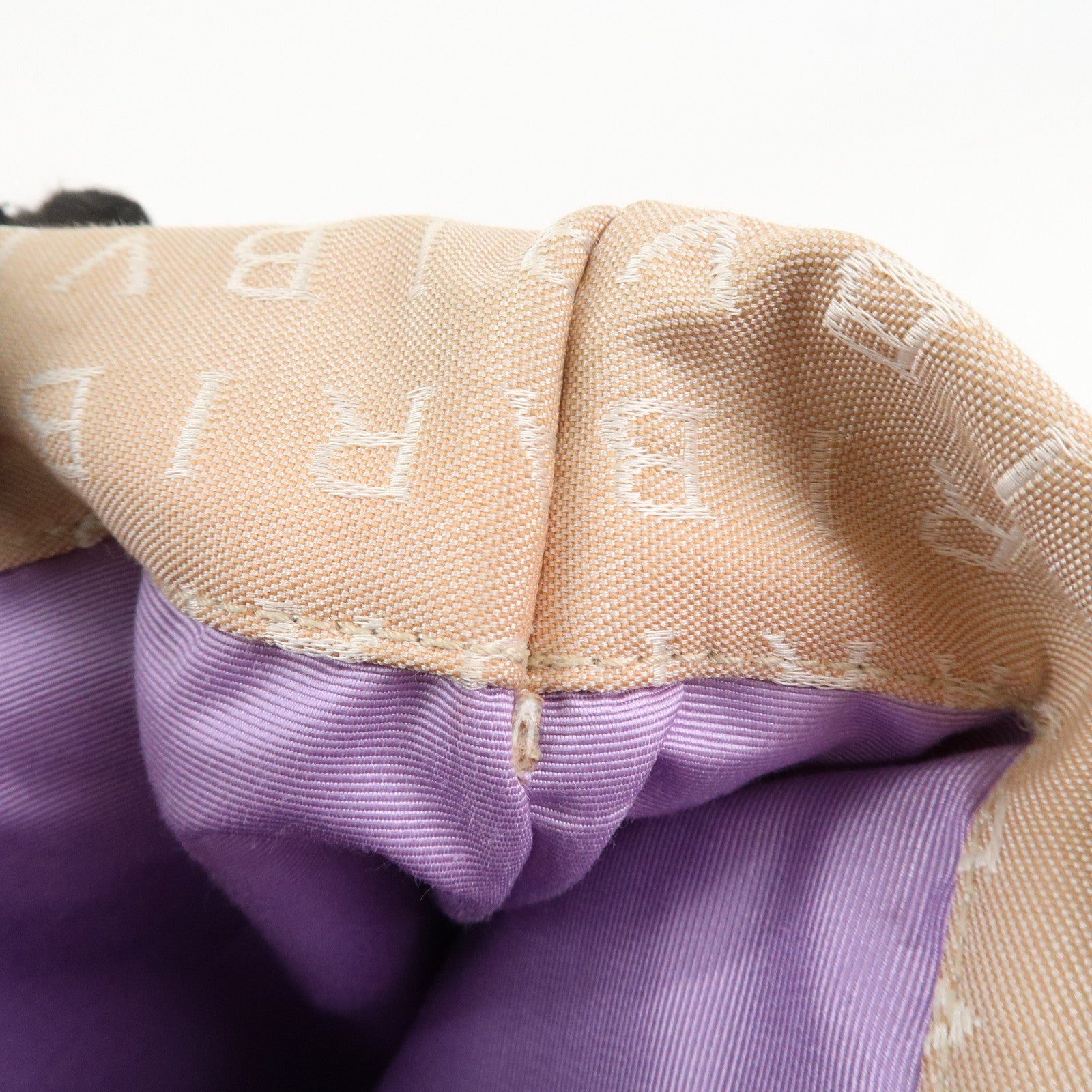 BVLGARI Logo Mania Canvas Leather Tote Bag Beige Dark Brown Silver HDW Used