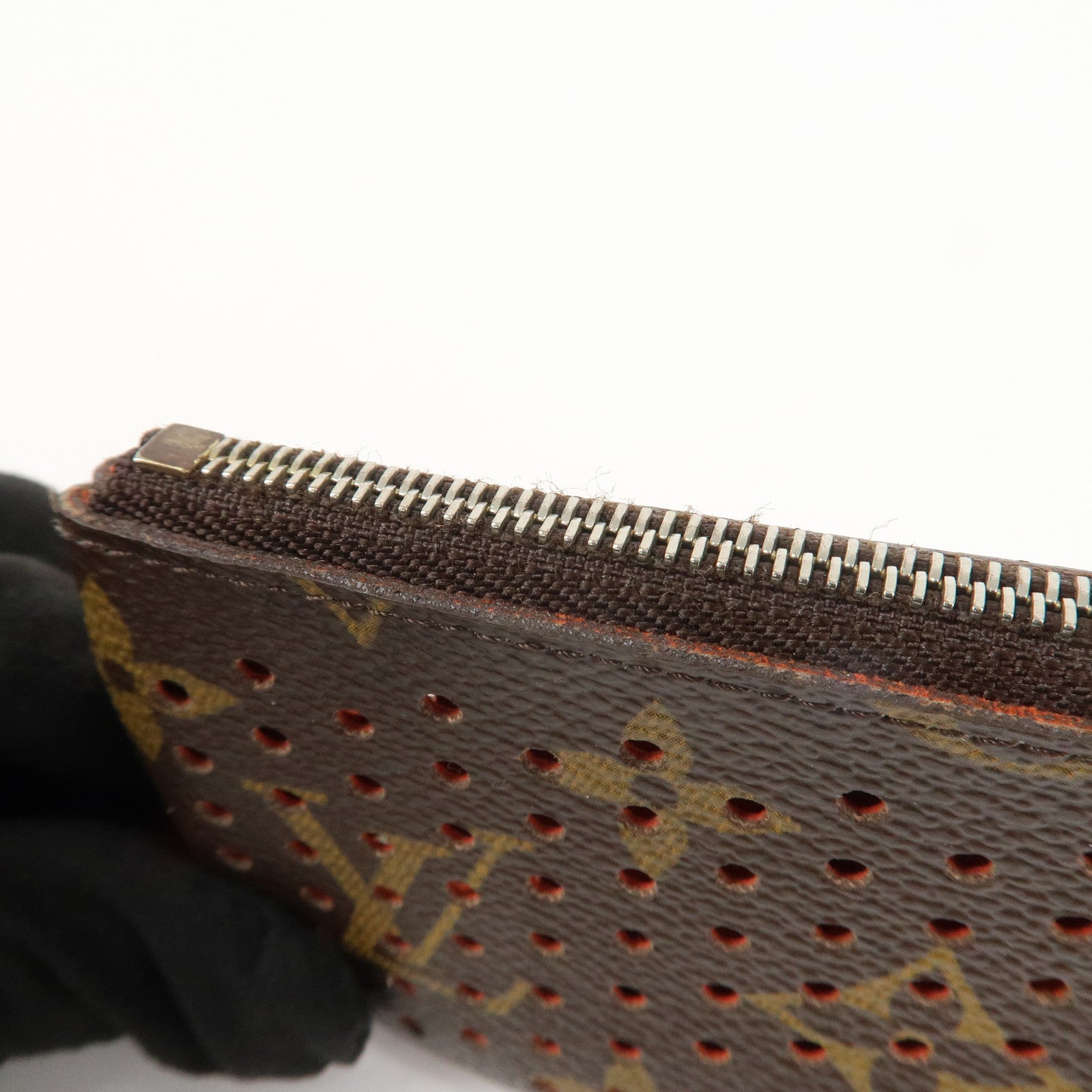 Louis Vuitton Monogram Canvas Perfo Pochette Cles Orange M95222 Used