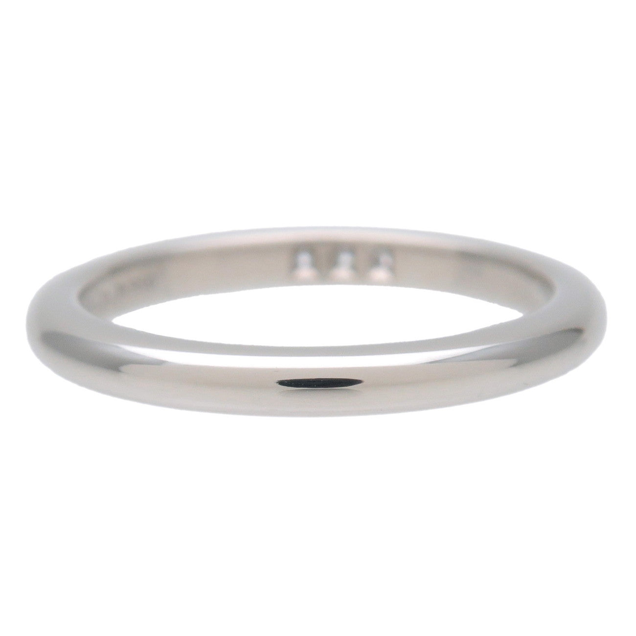 Tiffany & Co Classic Band Ring 3P Diamond PT950 Platinum US4 EU46.5
