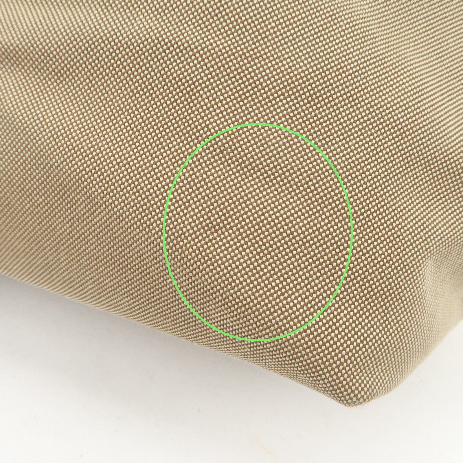 PRADA Logo Jacquard Leather Tote Bag Shoulder Bag Beige 1BG158