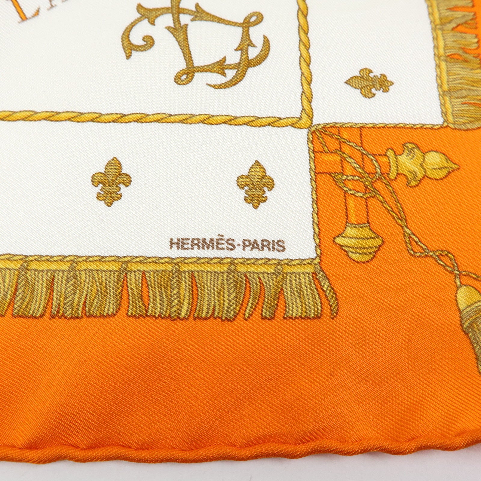 HERMES Carre 45 Silk 100% Scarf VUE DU CAROSSE LA GALERE LA REALE