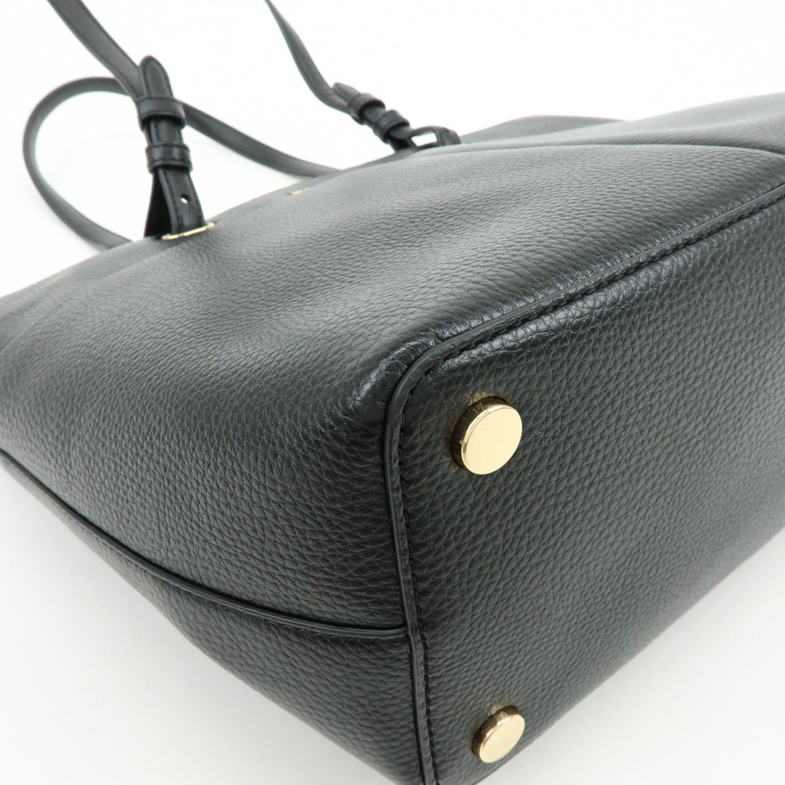MICHAEL KORS Bedford Leather Shoulder Bag Tote Bag Black