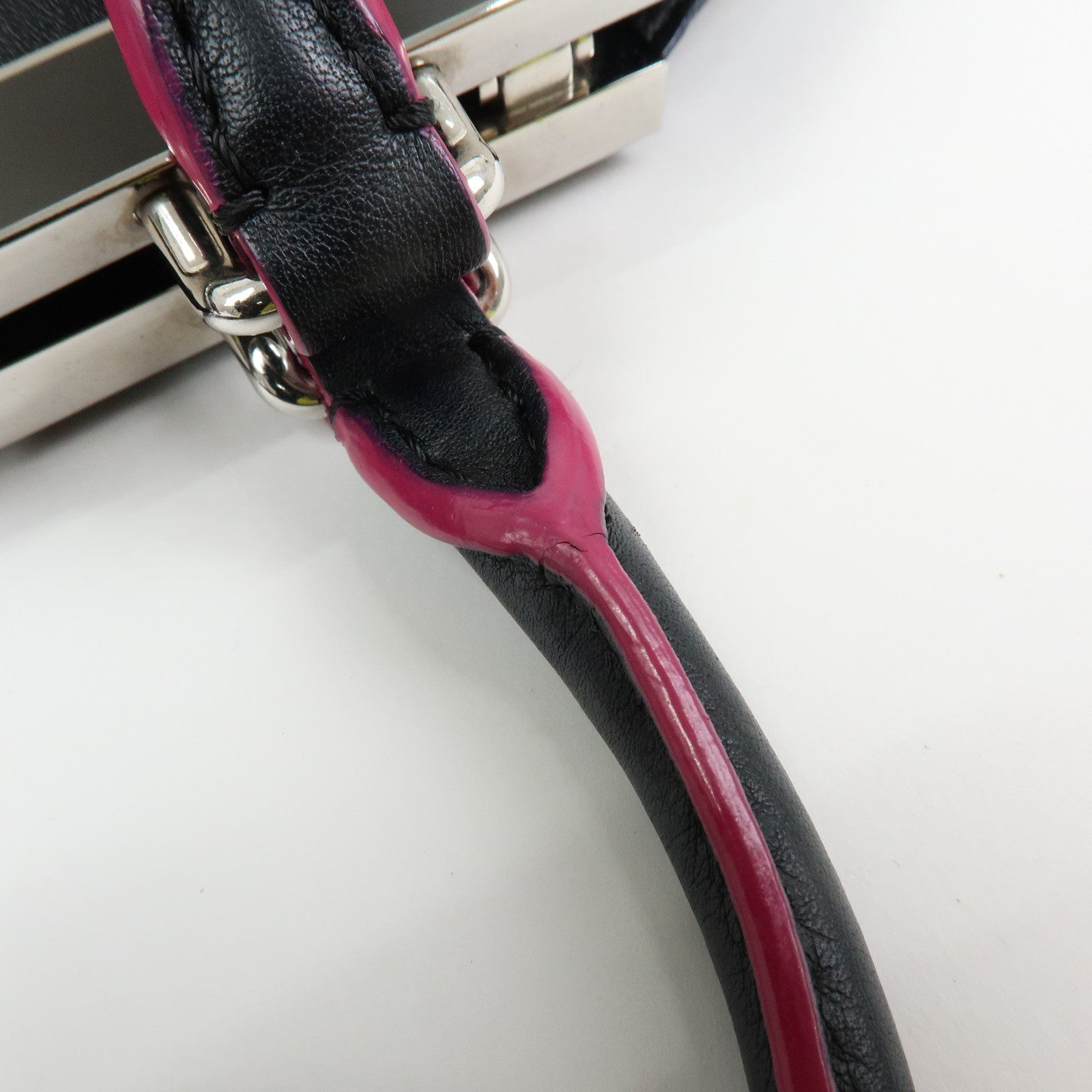 FENDI 3Jours Leather 2Way Shoulder Bag Hand Bag Black 8BH333