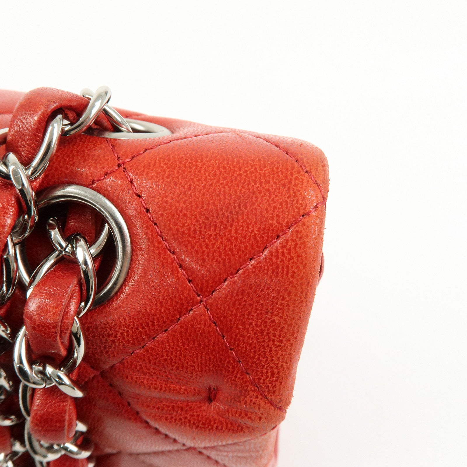 CHANEL COCO Mark Matelasse 25 Double Flap Chain Shoulder Bag A01112