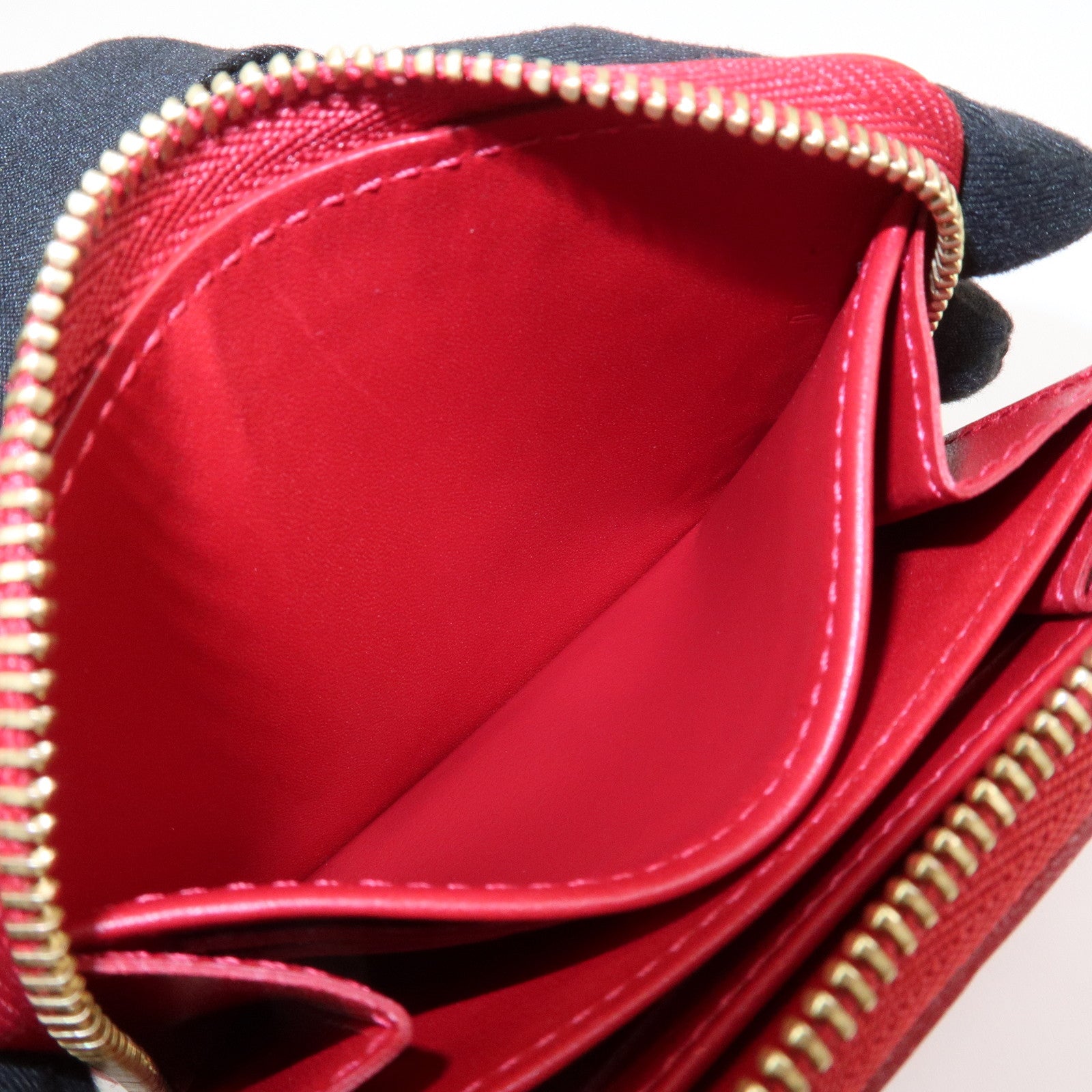 Louis Vuitton Monogram Vernis Leather Zippy Coin Purse Red M93608 Used