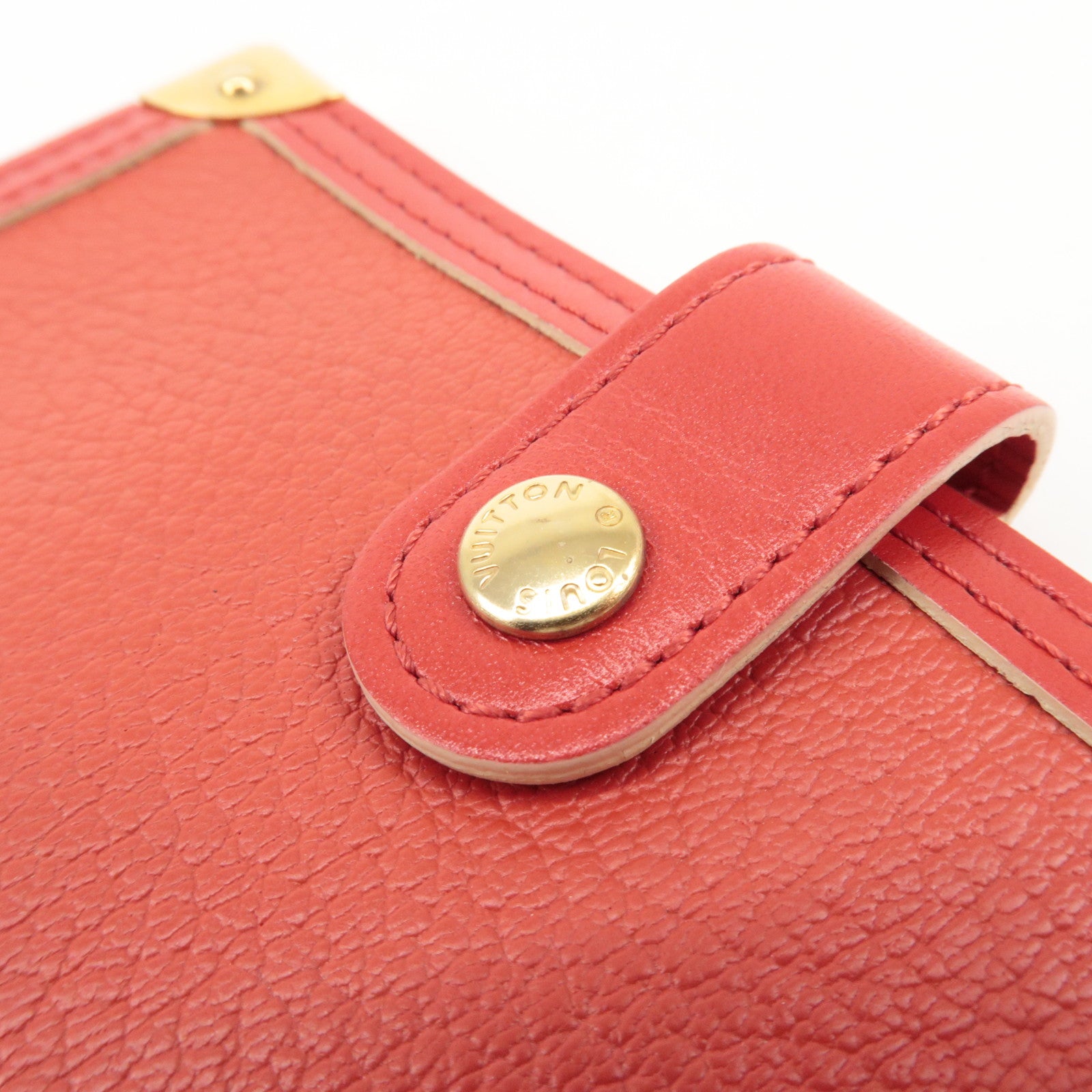 Louis Vuitton Suhari Leather Agenda PM Planner Cover Red Used