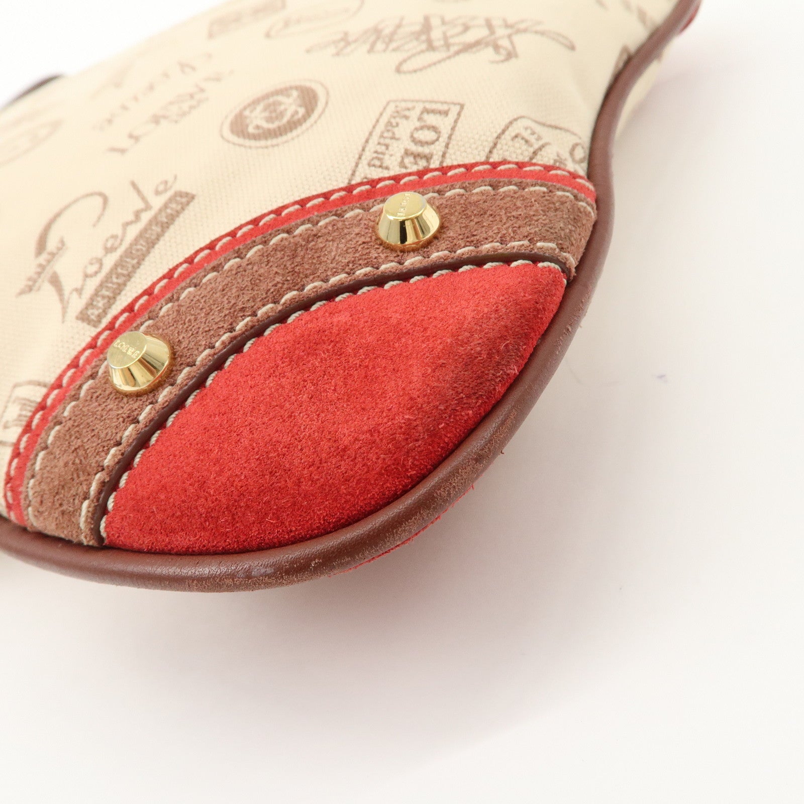 LOEWE Anagram Canvas Suede Leather Shoulder Bag 160th Anniverssary Used