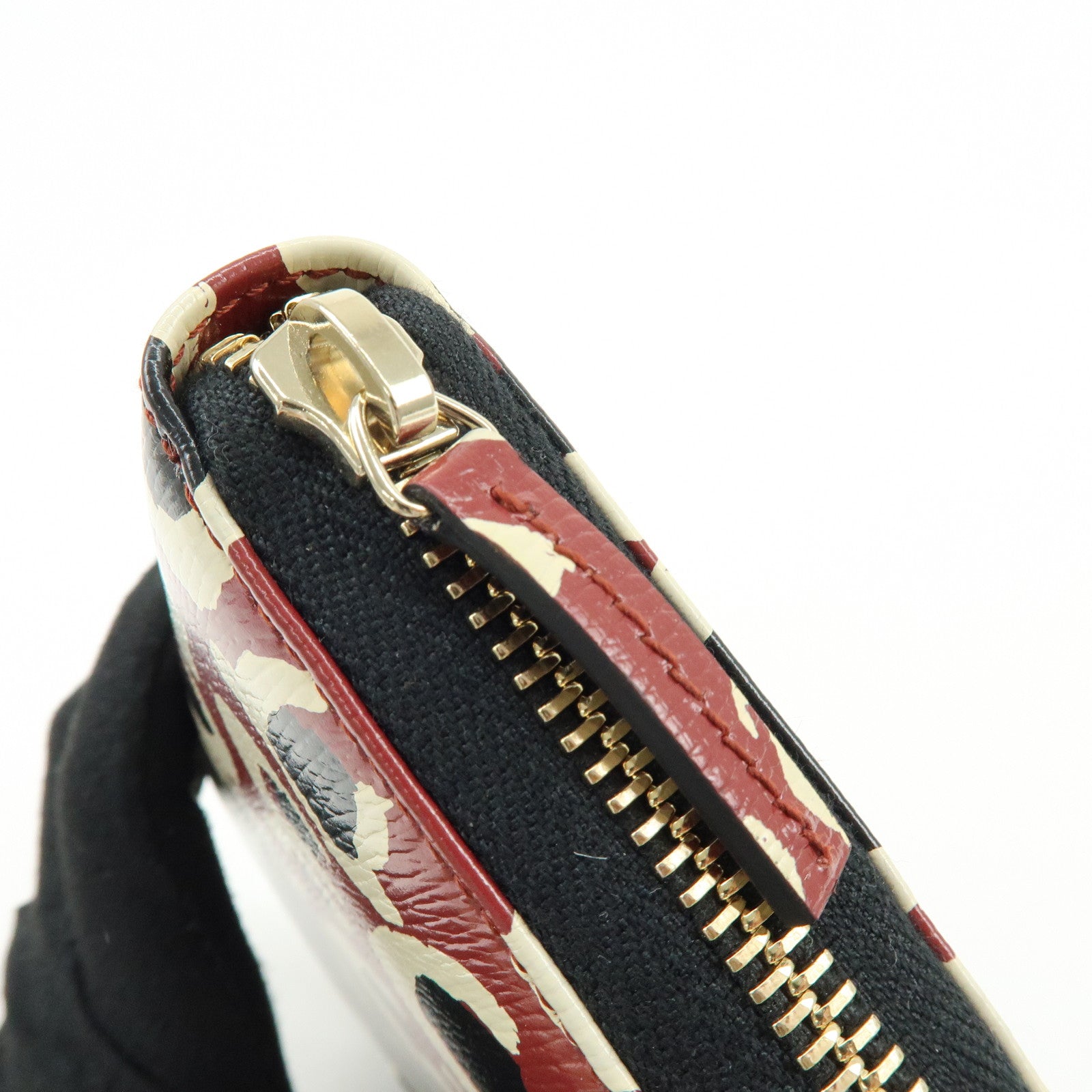 GUCCI Interlocking G Leather Round Zippy Long Wallet Red 309705