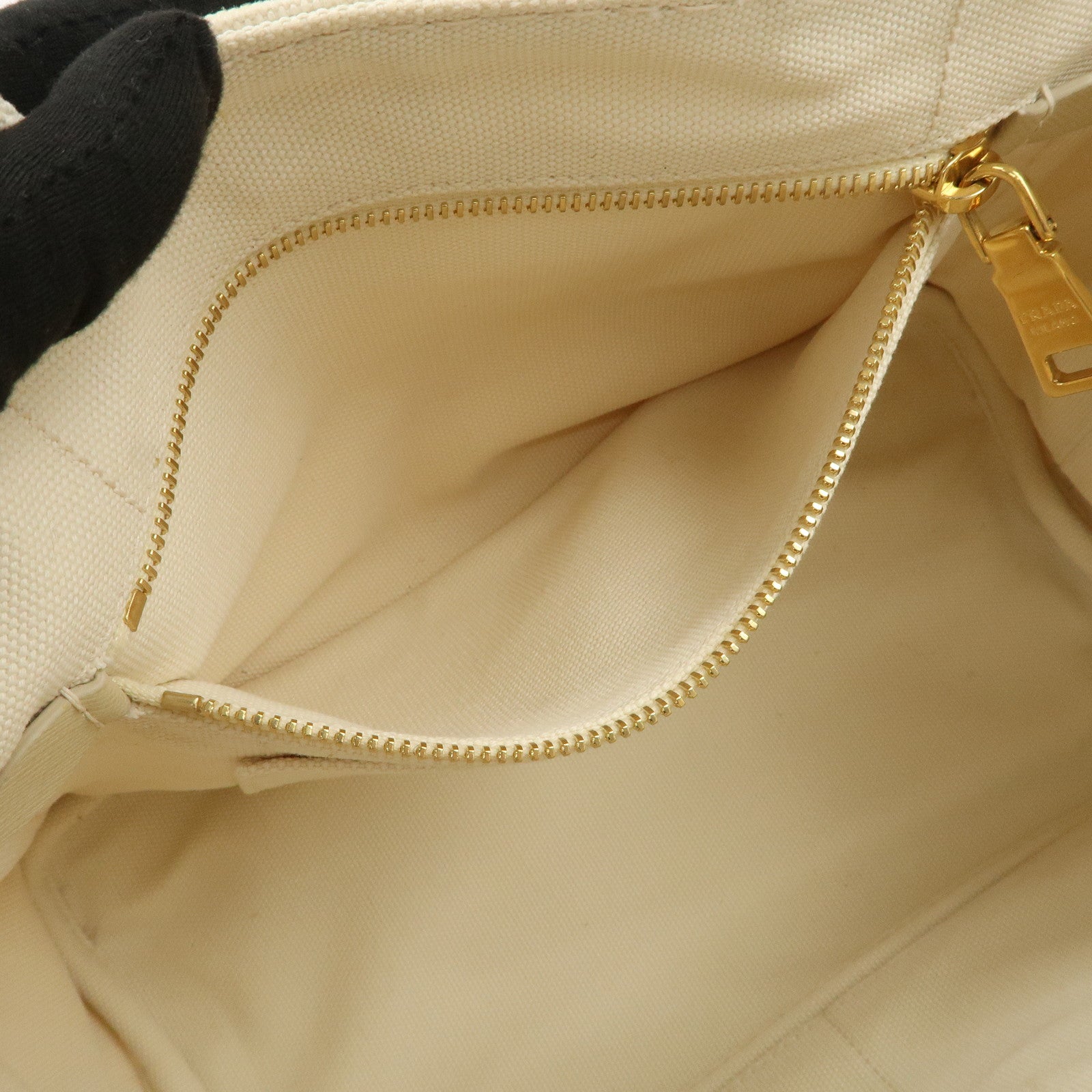PRADA Canapa Mini Canvas 2Way Hand Shoulder Bag Ivory B2439G