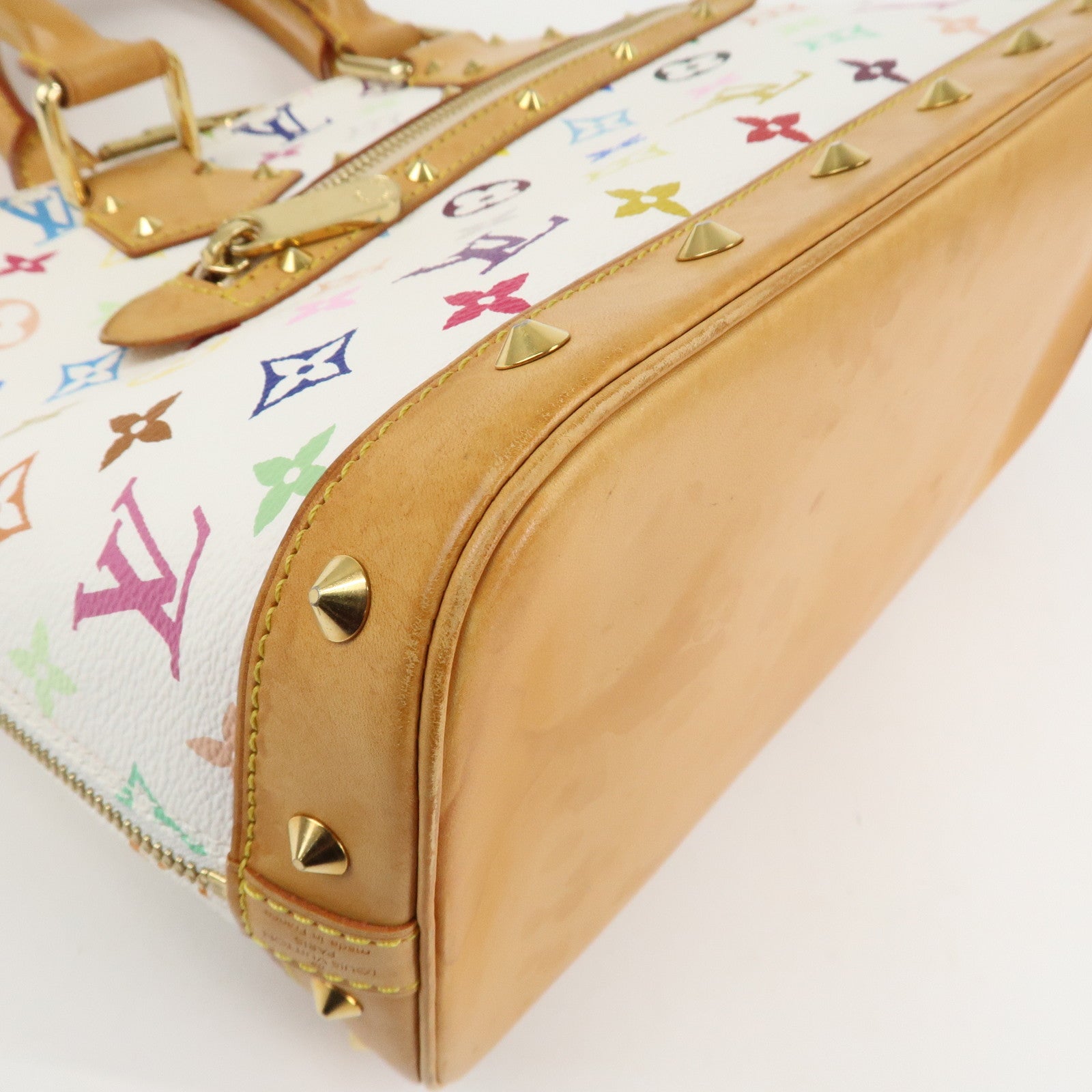 Louis Vuitton Monogram Multicolor Alma PM Hand Bag Blanc M92647 Used
