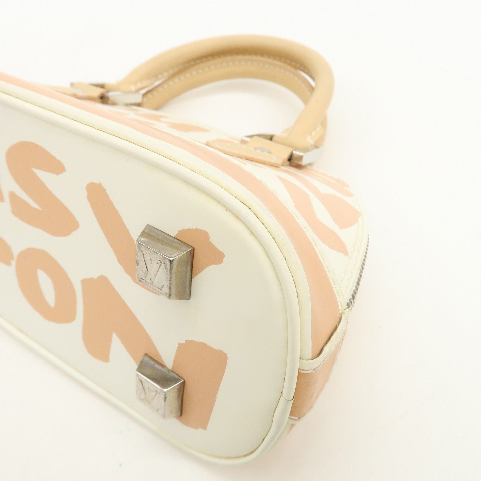 Louis Vuitton Monogram Graffiti Alma PM Hand Bag Beige Ivory M92178