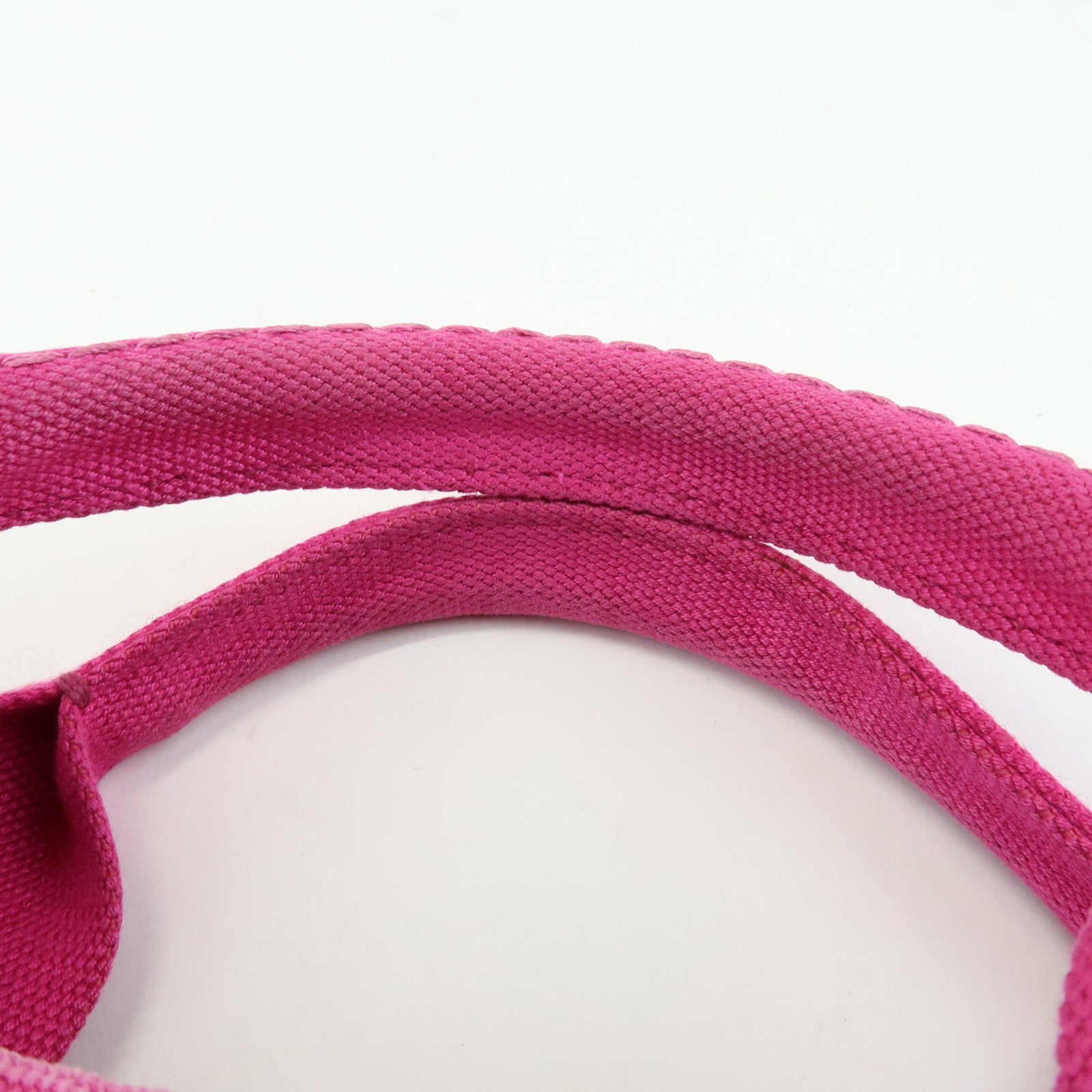 PRADA Triangle Logo Canapa Mini Canvas Tote Hand Bag Pink BN2439
