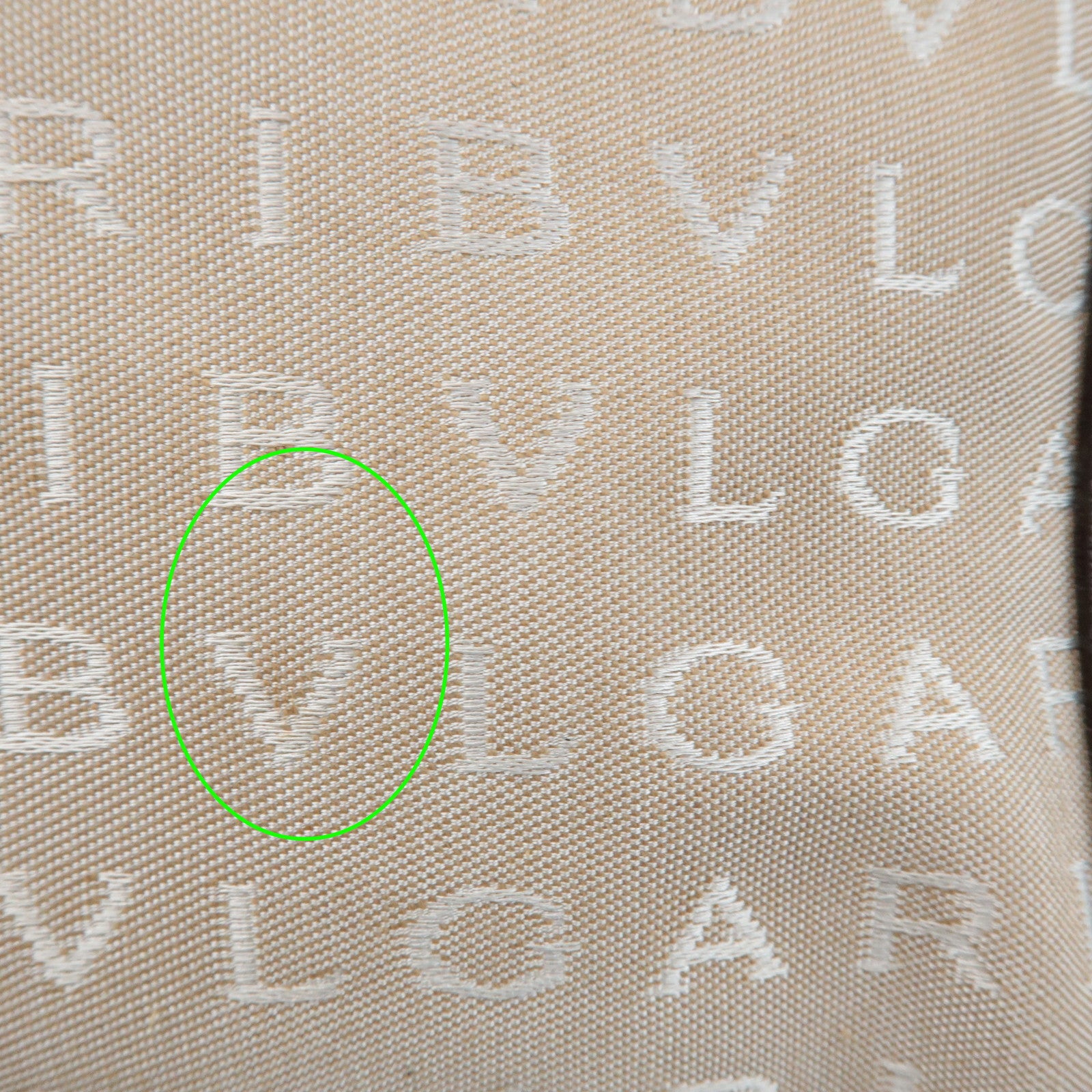 BVLGARI Logomania Canvas Leather Tote Bag Shoulder Bag Beige Dark Brown Used