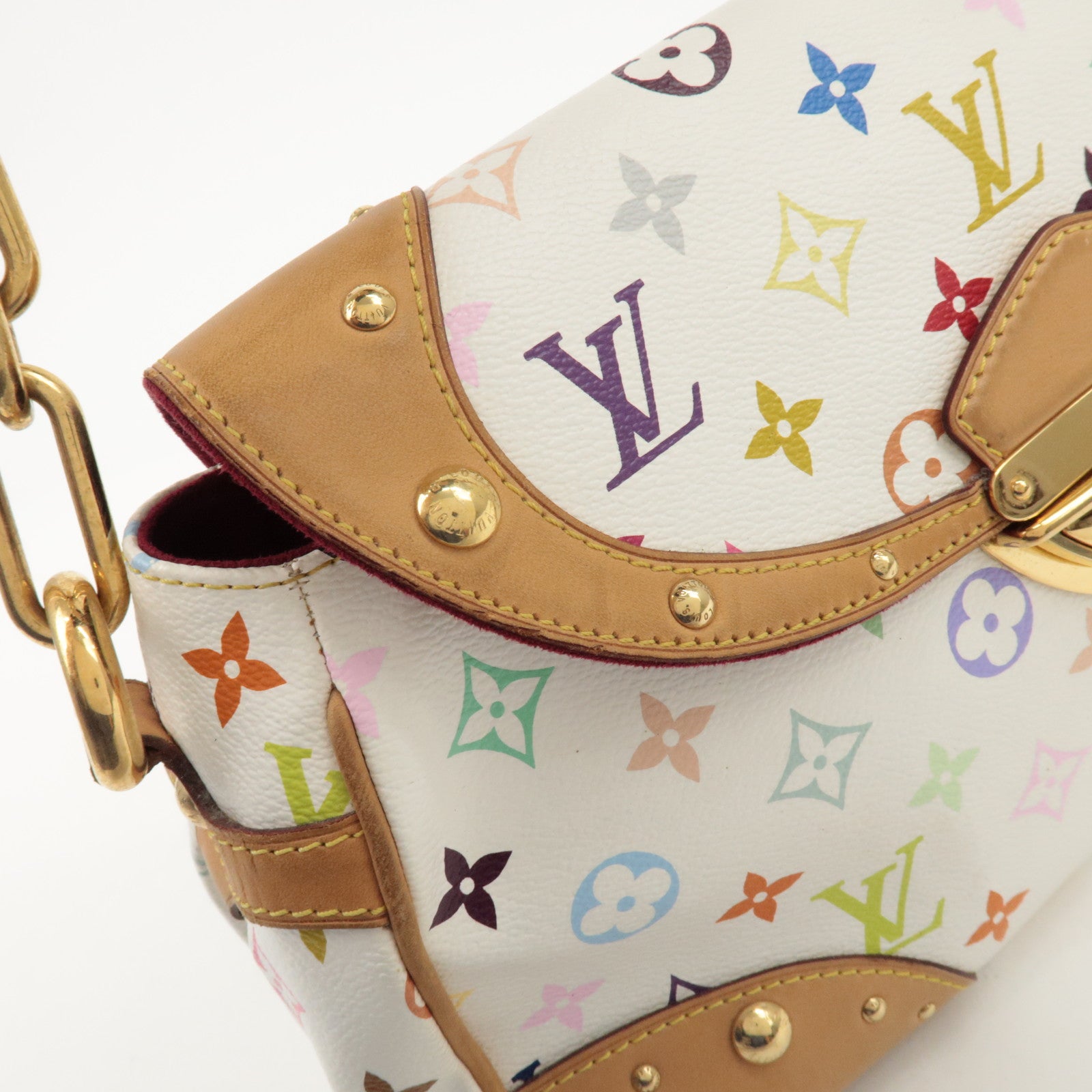 Louis Vuitton Monogram Beverly MM Shoulder Bag Blanc M40203 Used