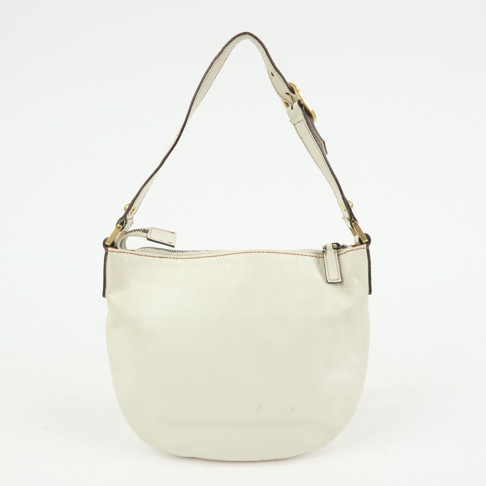 GUCCI Interlocking G Leather Hand Bag Shoulder Bag Ivory 121552