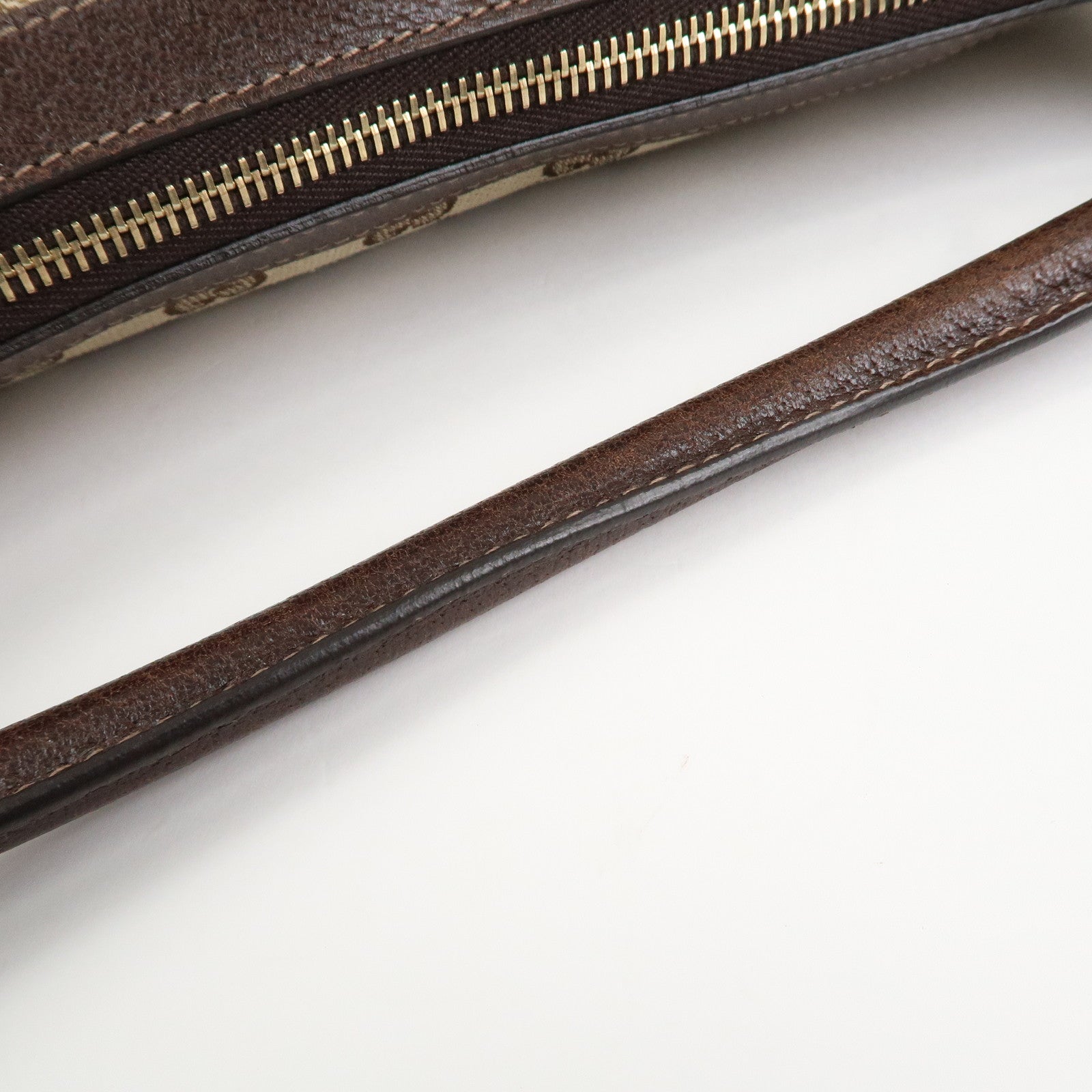 GUCCI Front Pocket Shoulder Bag Hand Bag Brown 153025