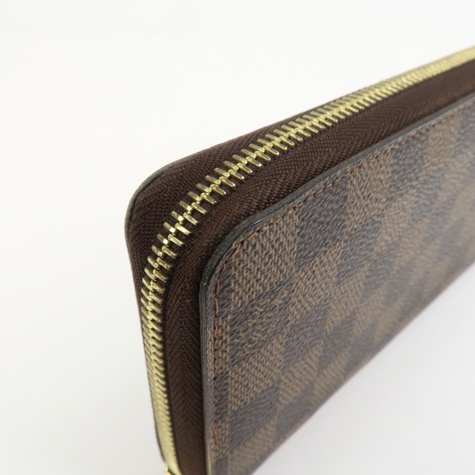 Louis Vuitton Damier Round Zippy Wallet Old Style Brown N60015