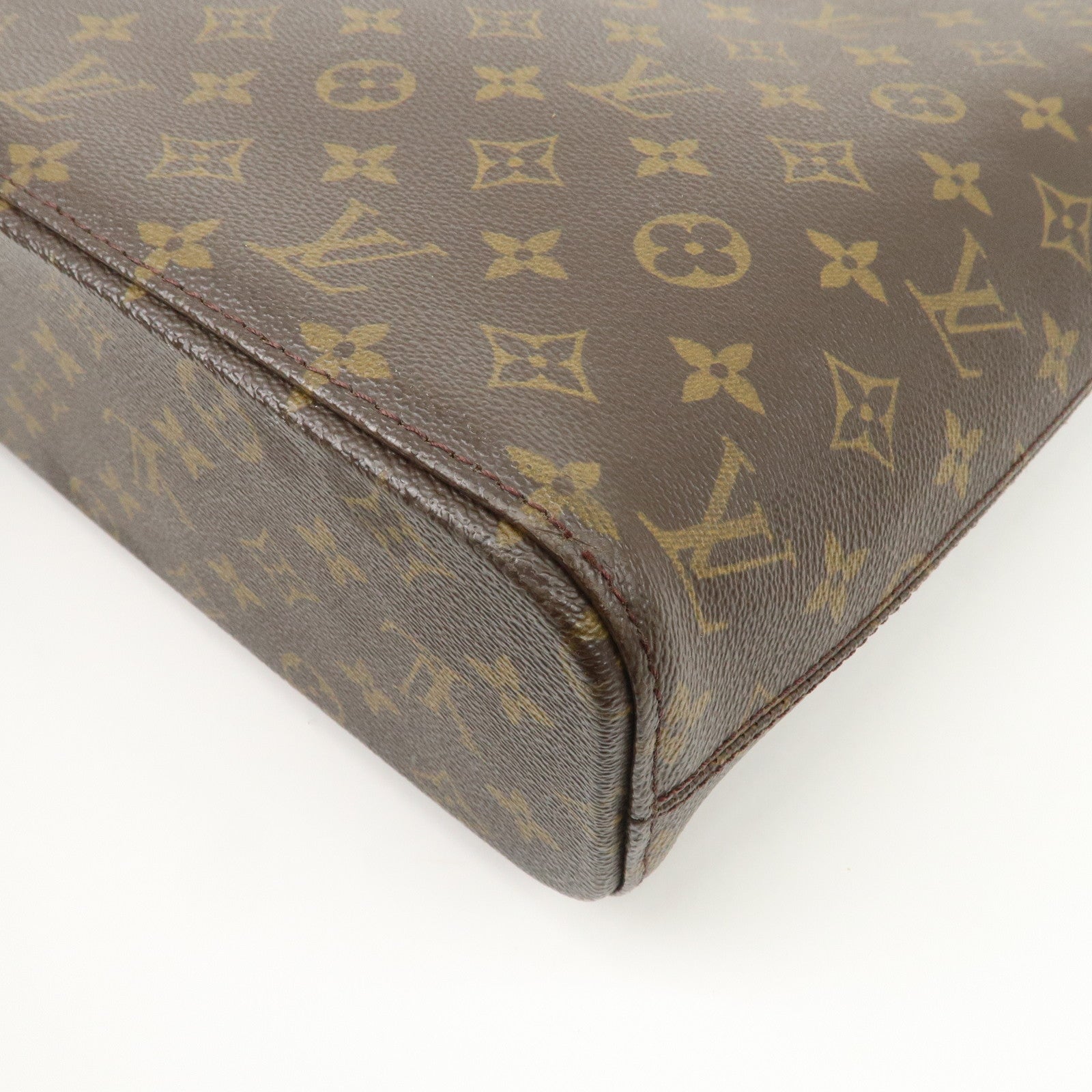 Louis Vuitton Monogram Luco Tote Bag Shoulder Bag Brown M51155 Used