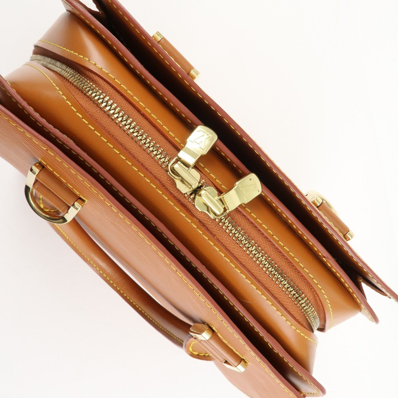 Louis Vuitton Epi Pont Neuf Hand Bag Zipang Gold M52058 Used