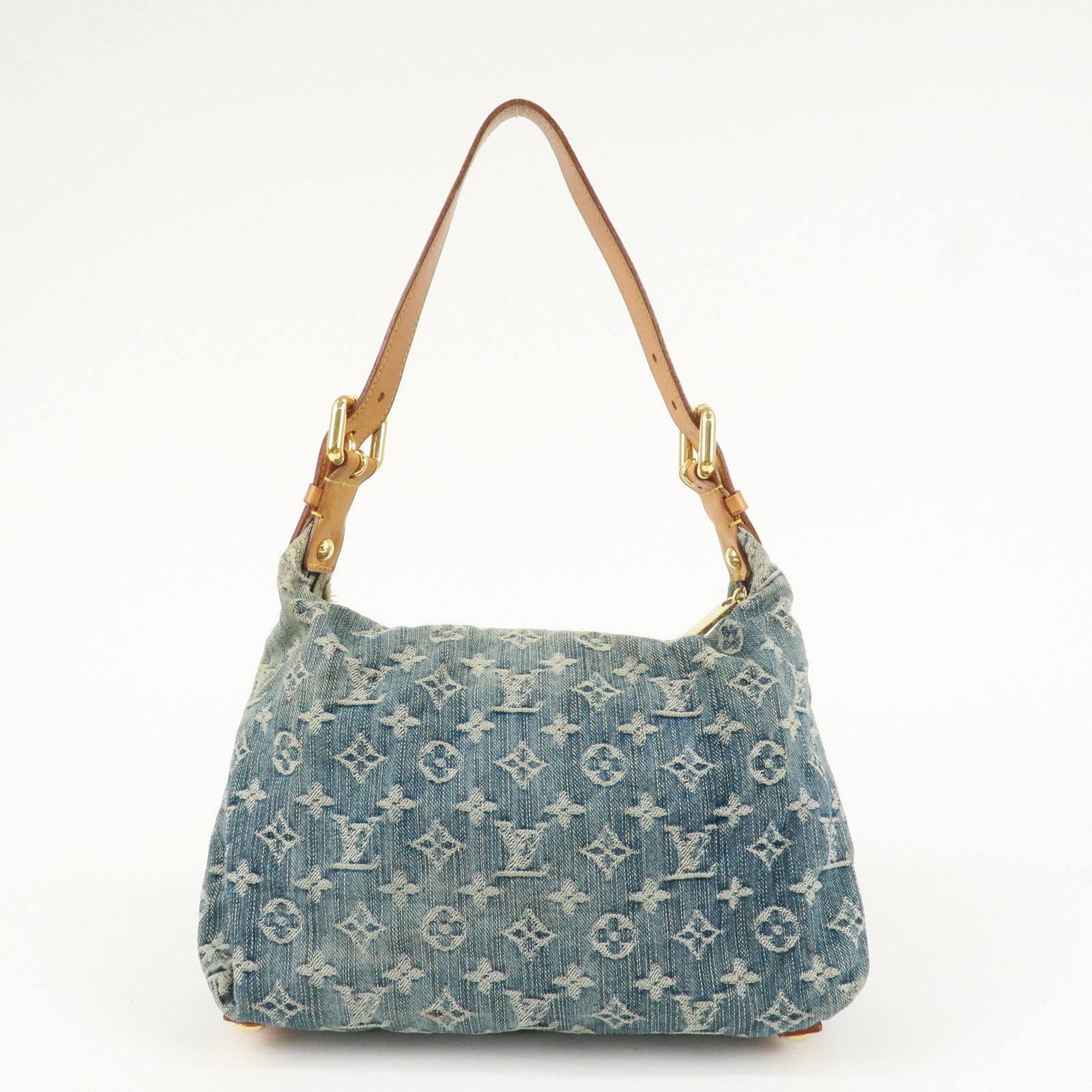 Louis Vuitton Monogram Denim Baggy PM 2Way Shoulder Bag Blue M95049 Used