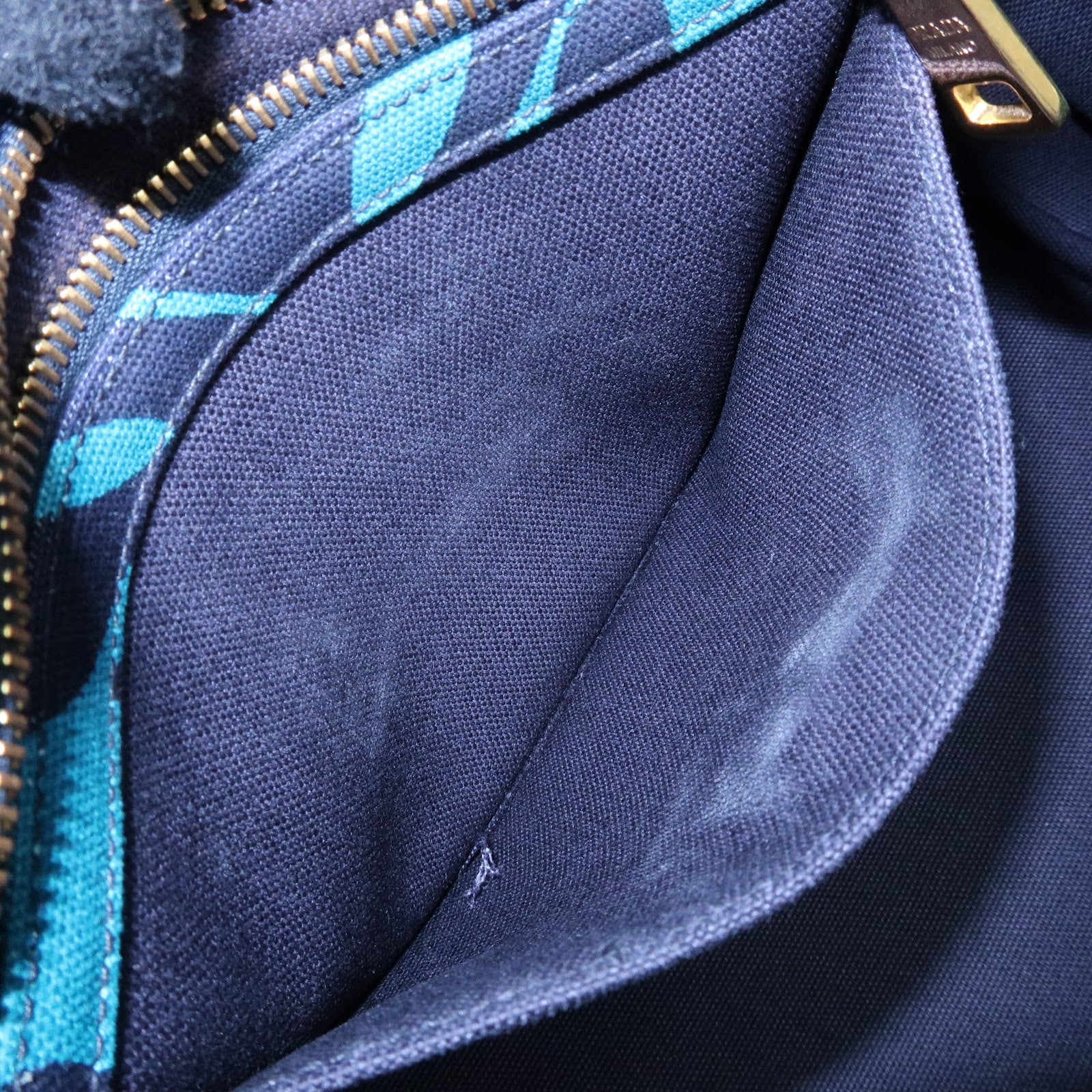 PRADA Canapa Mini Canvas 2Way Hand Shoulder Bag Blue Navy 1BG155
