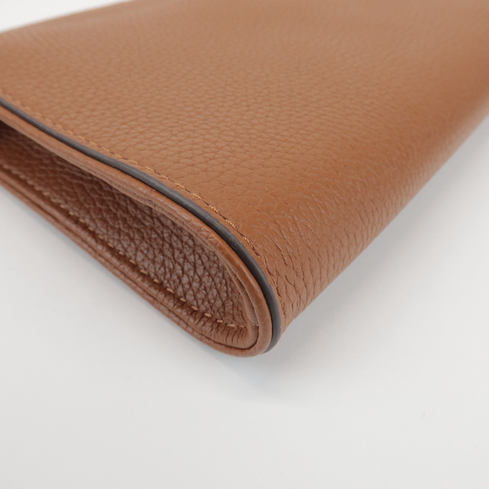 TORY BURCH Double T Leather Shoulder Bag Crossbody Bag Brown