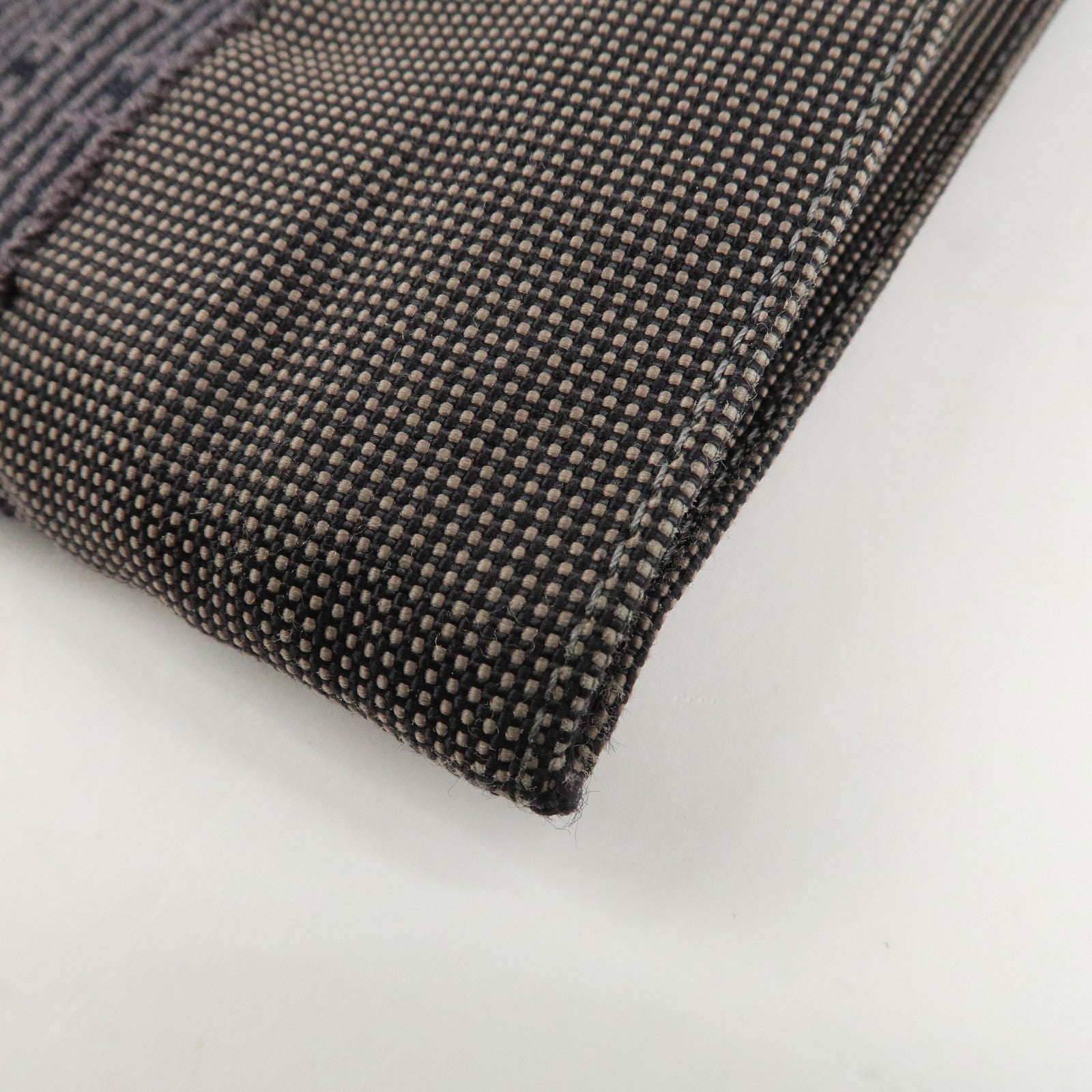 HERMES Her Line Canvas Omenito Shoulder Bag Crossbody Bag Gray Used