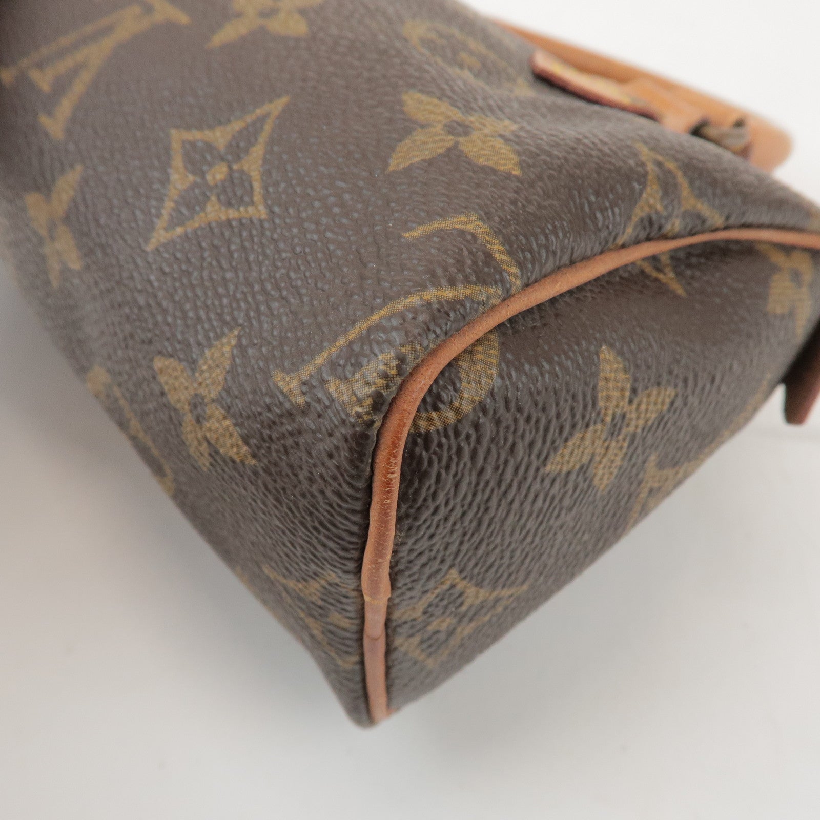 Louis Vuitton Monogram Mini Speedy Hand Bag Brown M41534