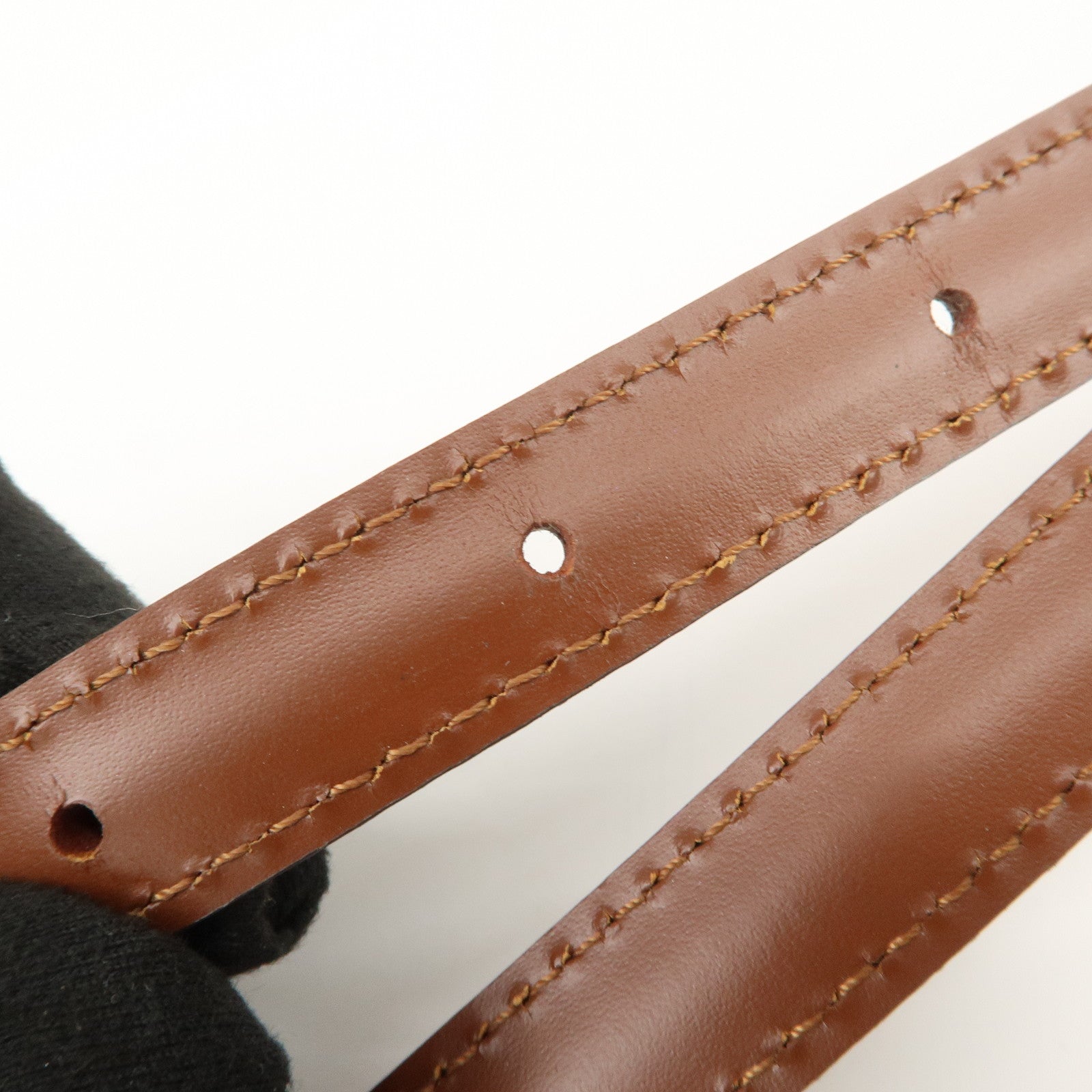 Louis Vuitton Leather Shoulder Strap For Monceau Bag Brown