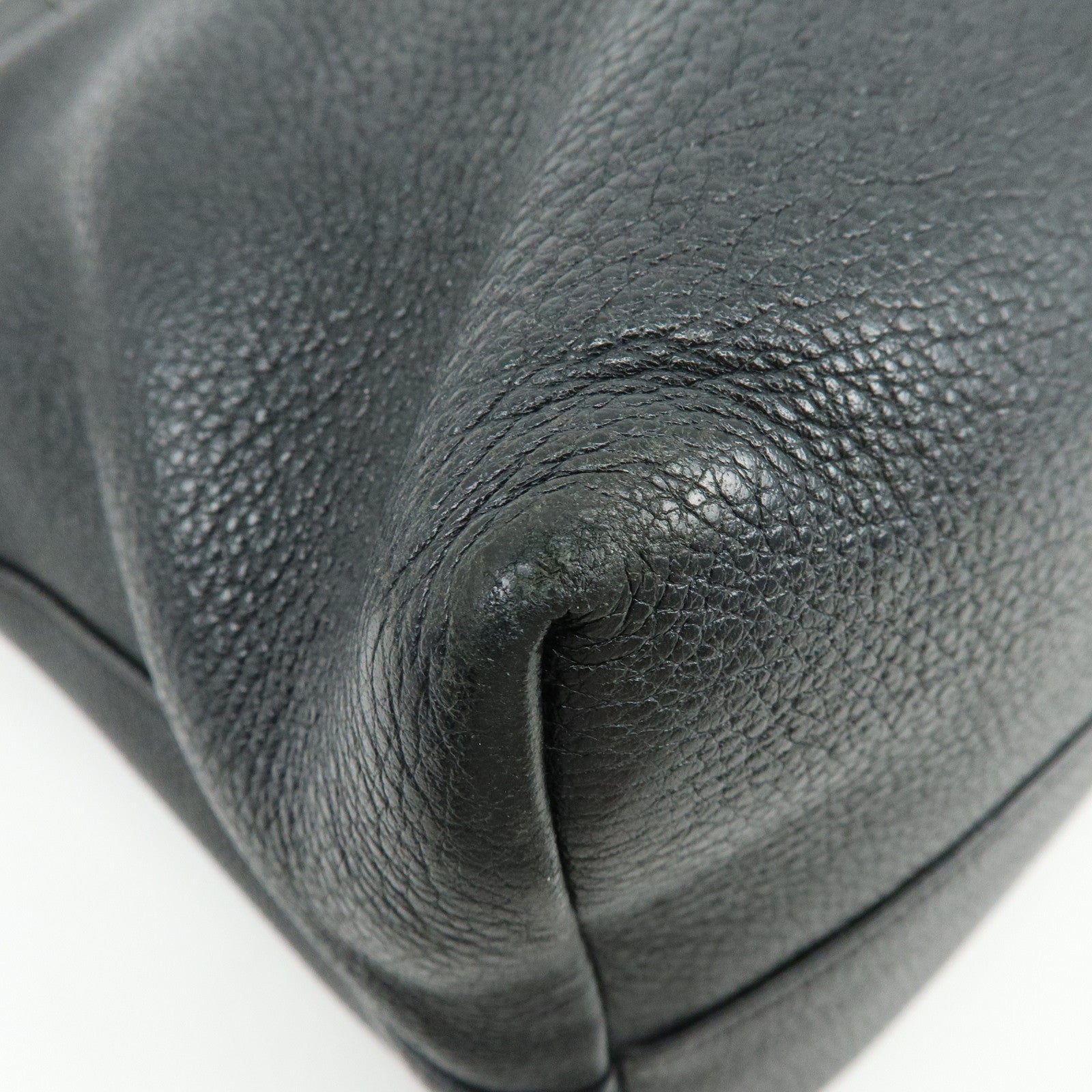 PRADA Leather 2Way Bag Hand Bag Shoulder Bag Black