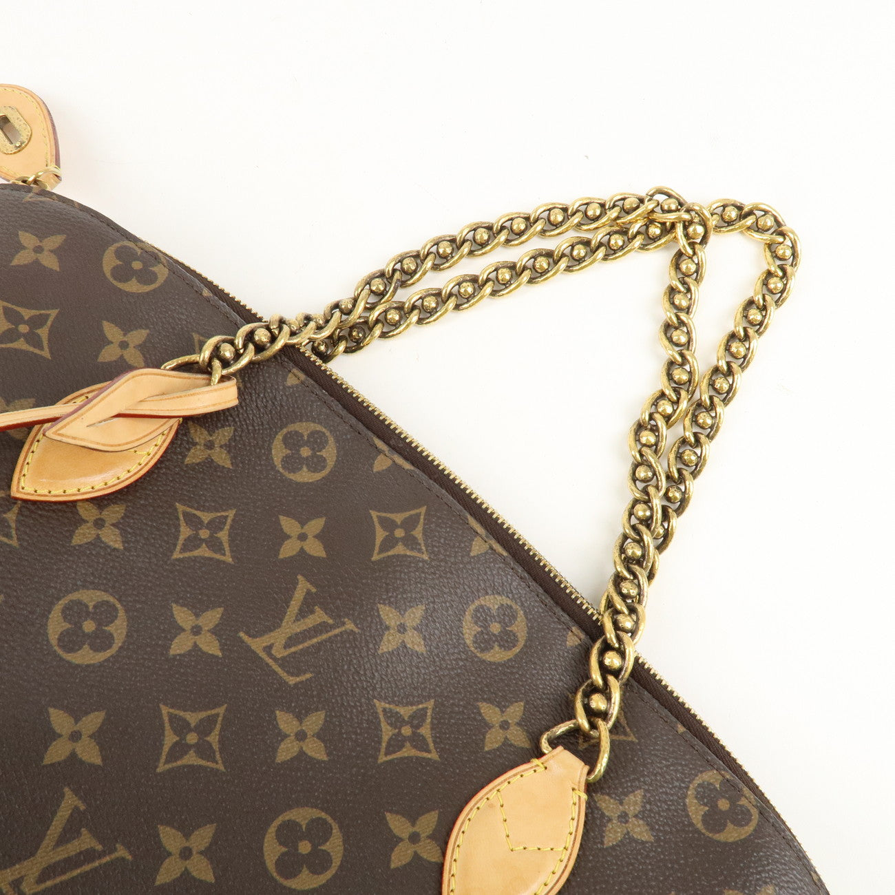 Louis Vuitton Monogram LockIt Chain Hand Bag Brown M40989 Used