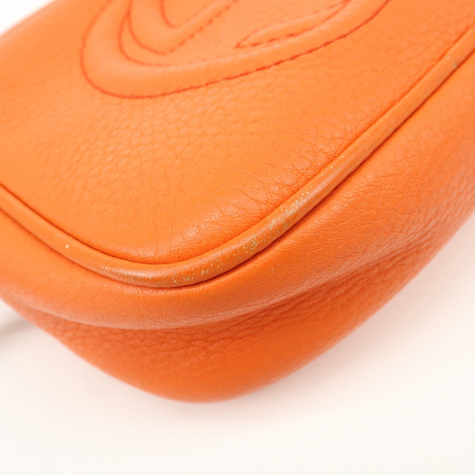 GUCCI SOHO Childrens Leather Mini Shoulder Bag Orange 355202