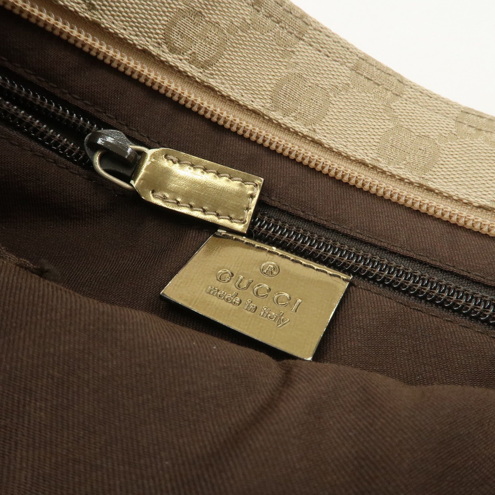 GUCCI Sherry GG Canvas Leather Shoulder Bag Pink Beige 189749 Used