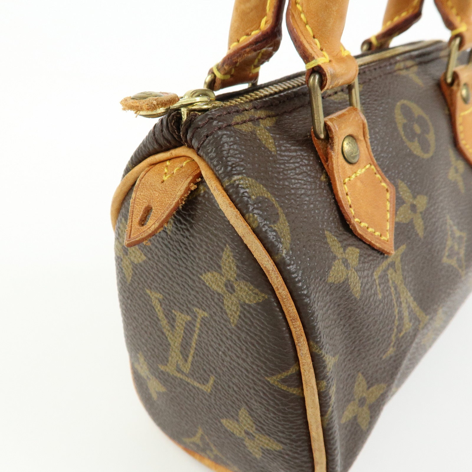 Louis Vuitton Monogram Mini Speedy Hand Bag Brown M41534