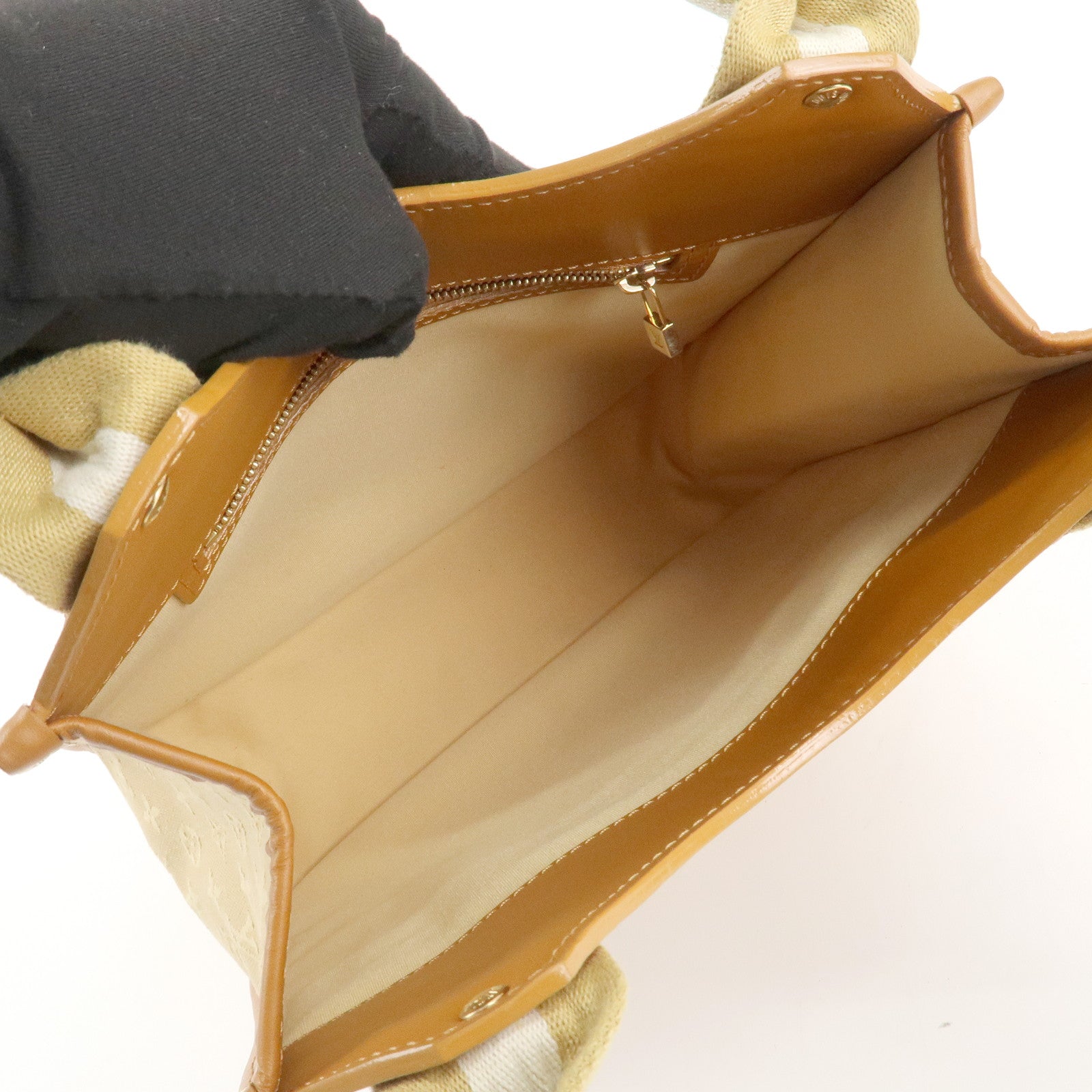 Louis Vuitton Monogram Mini Sac Catherine Hand Bag Beige M92328 Used
