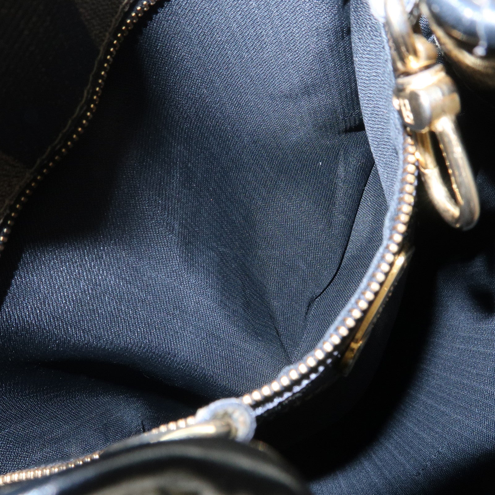 FENDI PVC Canvas Leather Back Pack Body Bag Black Brown 14559