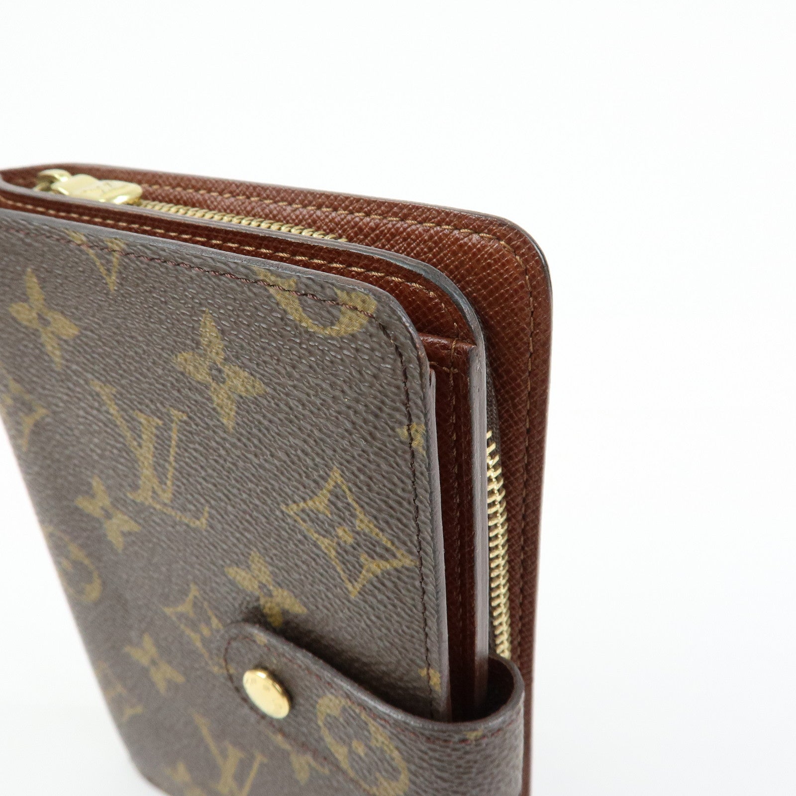 Louis Vuitton Monogram Porte Papier Zip Wallet Brown M61207
