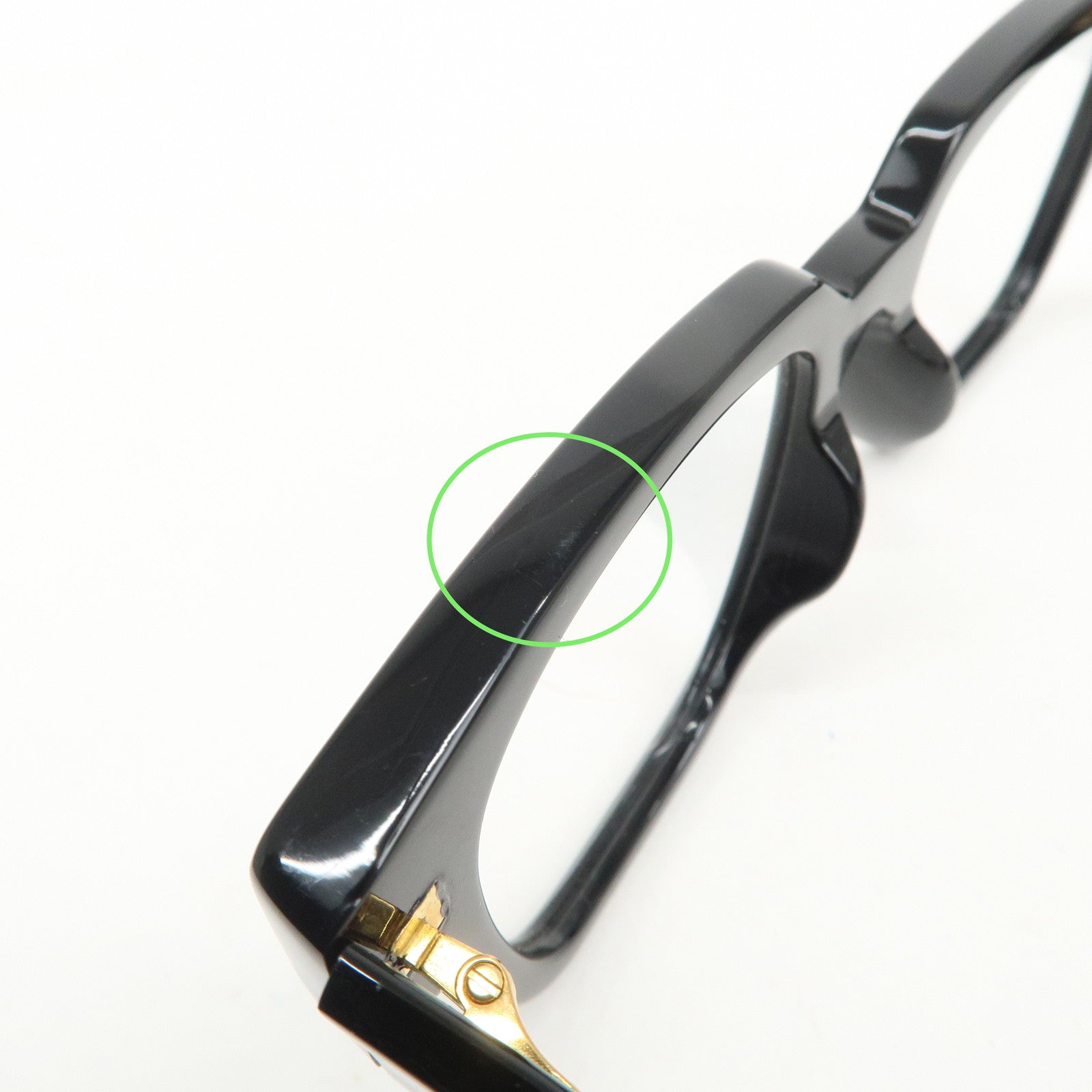 Louis Vuitton Plastic Fashion Glasses Black Frame 53□22 145