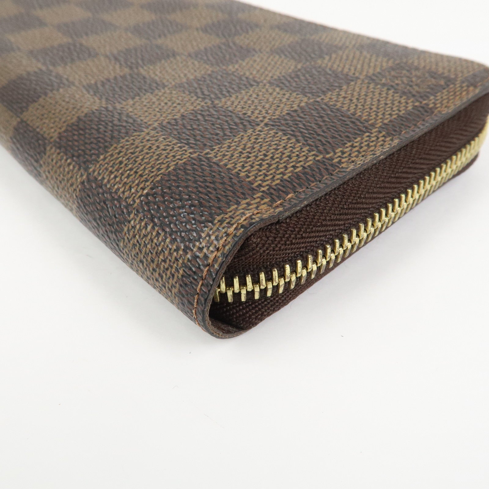 Louis Vuitton Damier Round Zippy Wallet Old Style Brown N60015