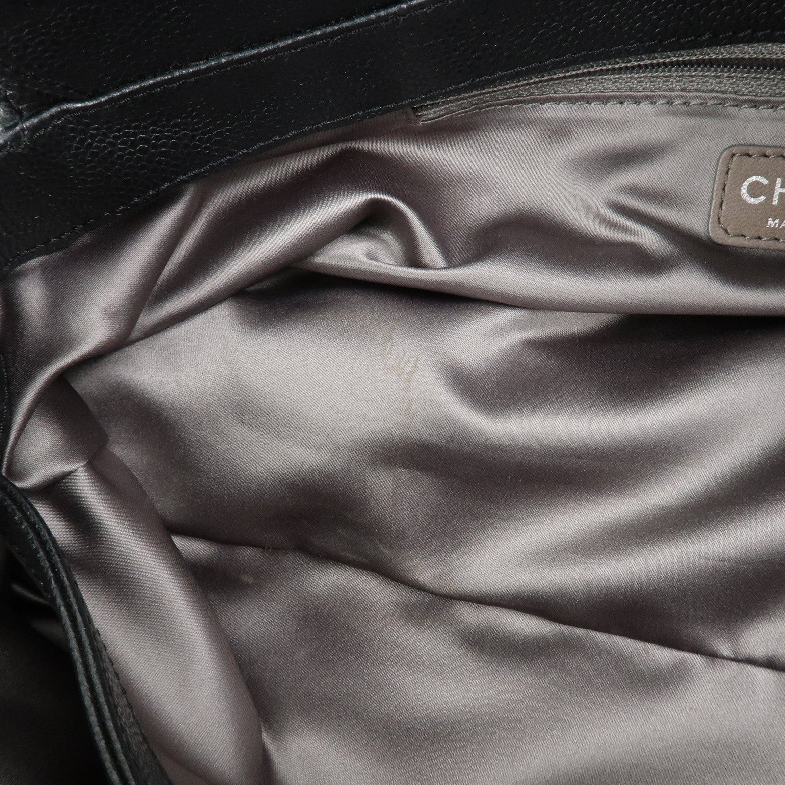 CHANEL COCO Mark Caviarskin Chain Shoulder Bag Black