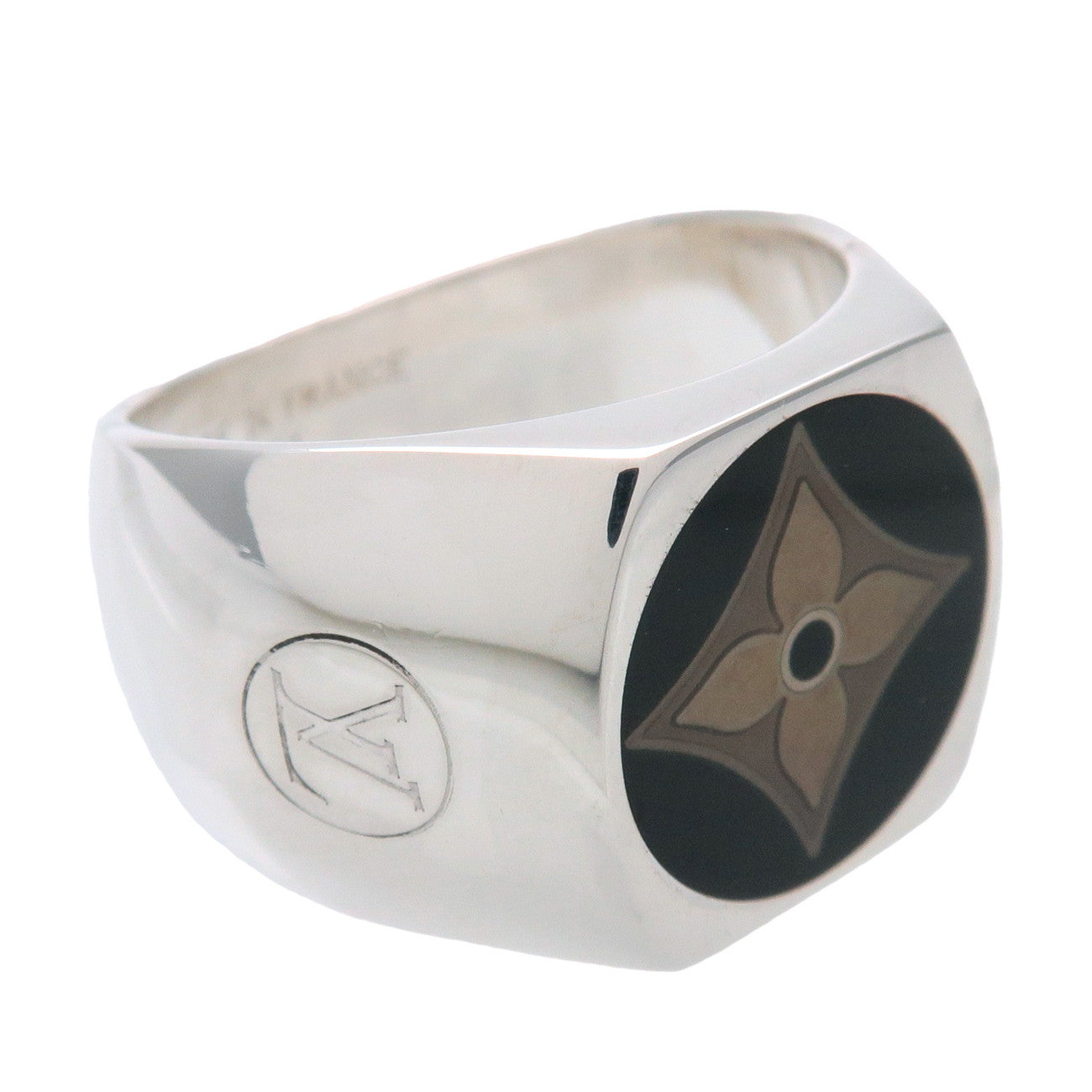 Louis Vuitton Bague Fleur Monogram Ring M SV925 Silver US9 M65496