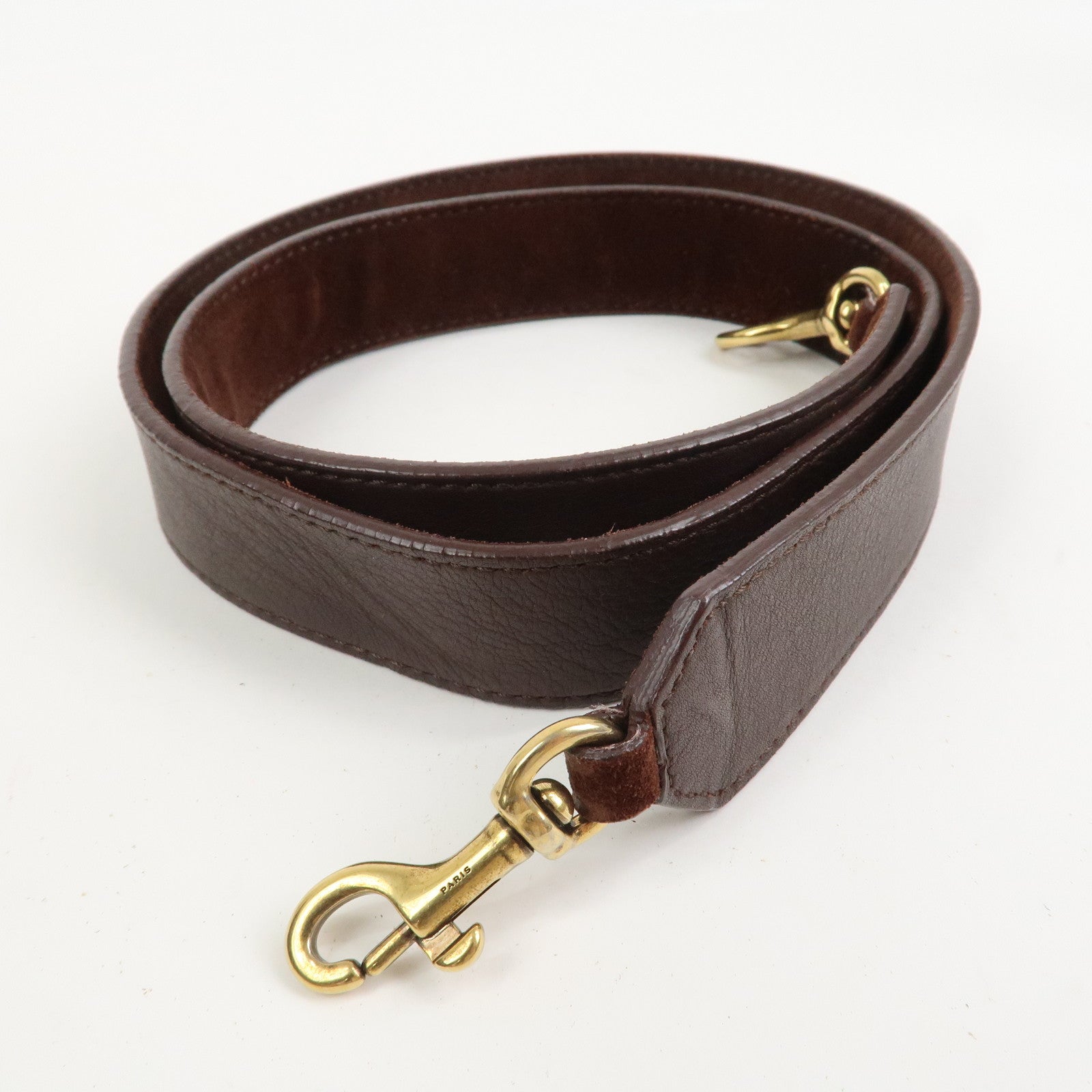 SAINT LAURENT Downtown Cabas Leather Suede 2WAY Bag Hand Bag Brown