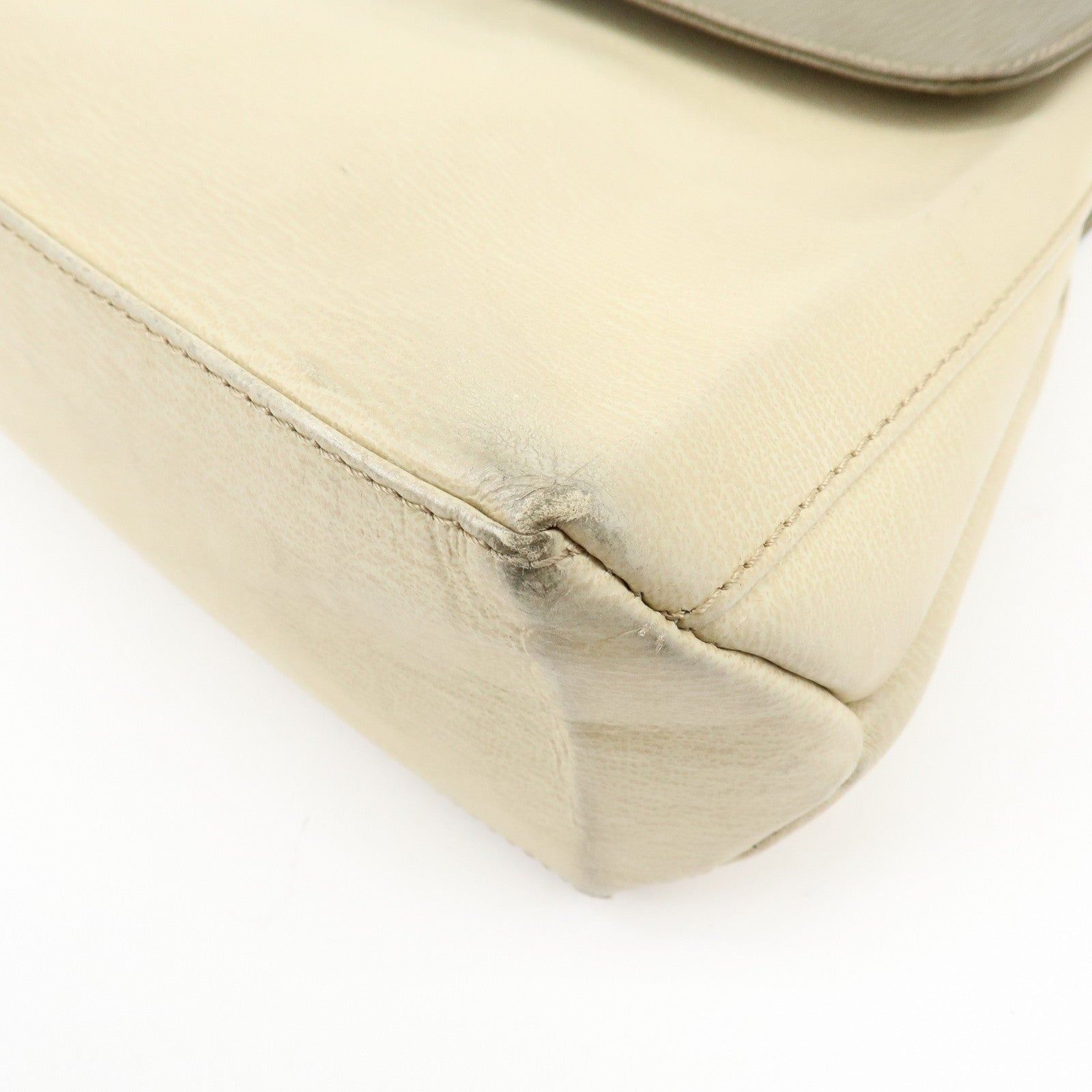 LOEWE Velazquez Leather Suede 2Way Bag Hand Bag Shoulder Bag Ivory
