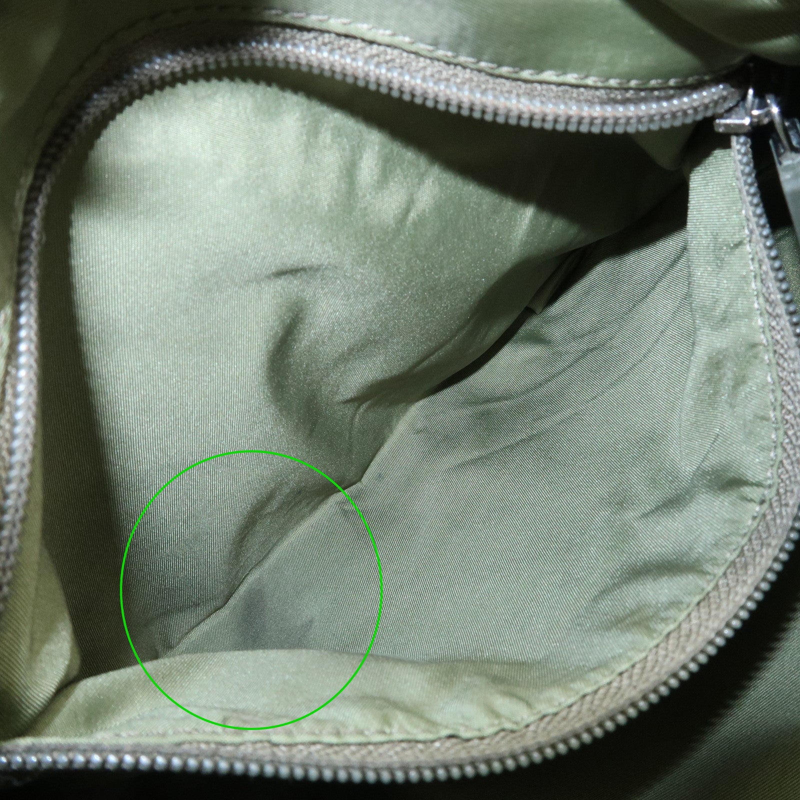 CHANEL Chanel Sports Line Nylon Shoulder Crossbody Bag Khaki 10462052 Used